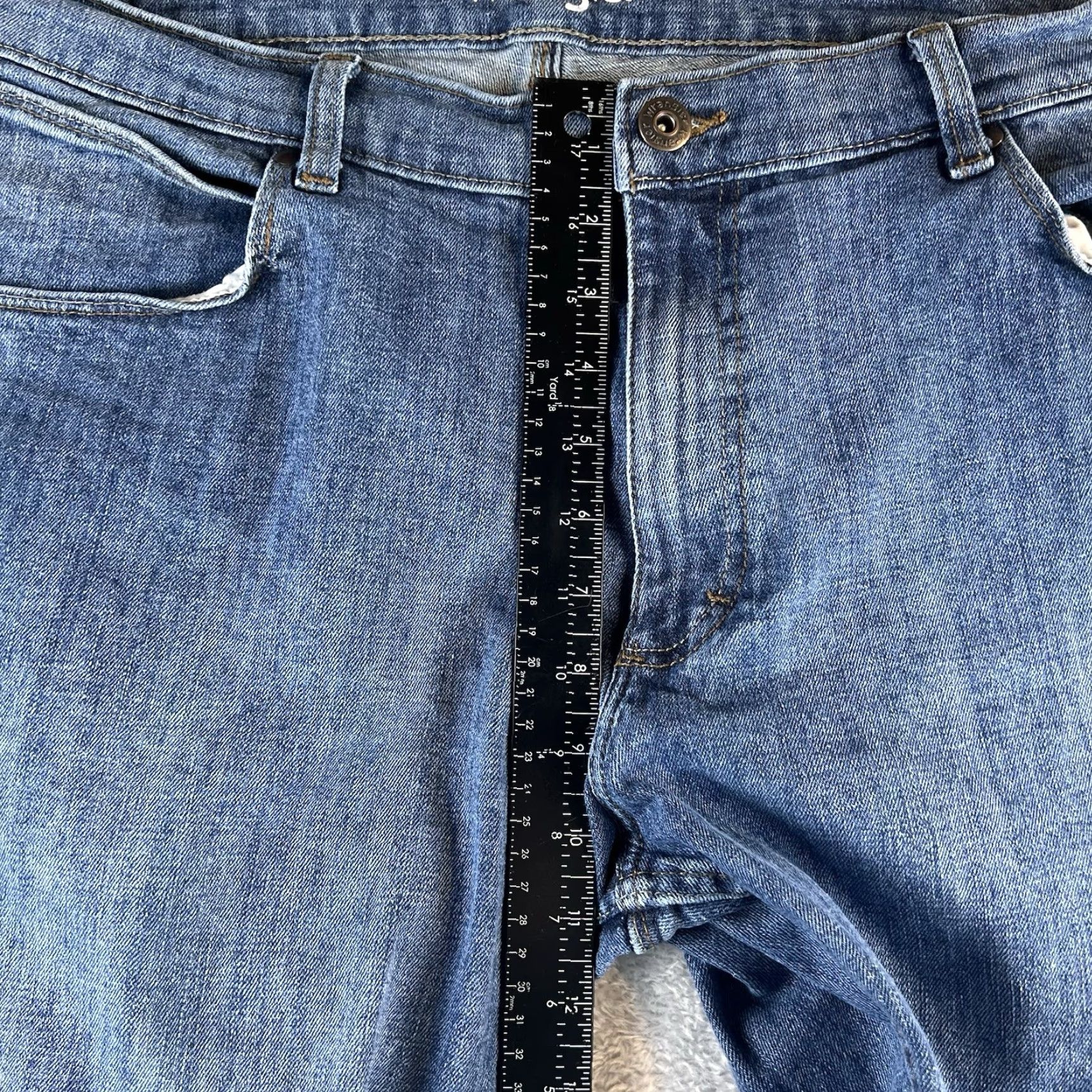 Wrangler Wrangler Jeans Mens Size 40 X 32 Straight Denim 5-Pocket Blue Cowboy USA Stars Comfort Stretch Regular Fit Size US 40 / EU 56 - 4 Thumbnail