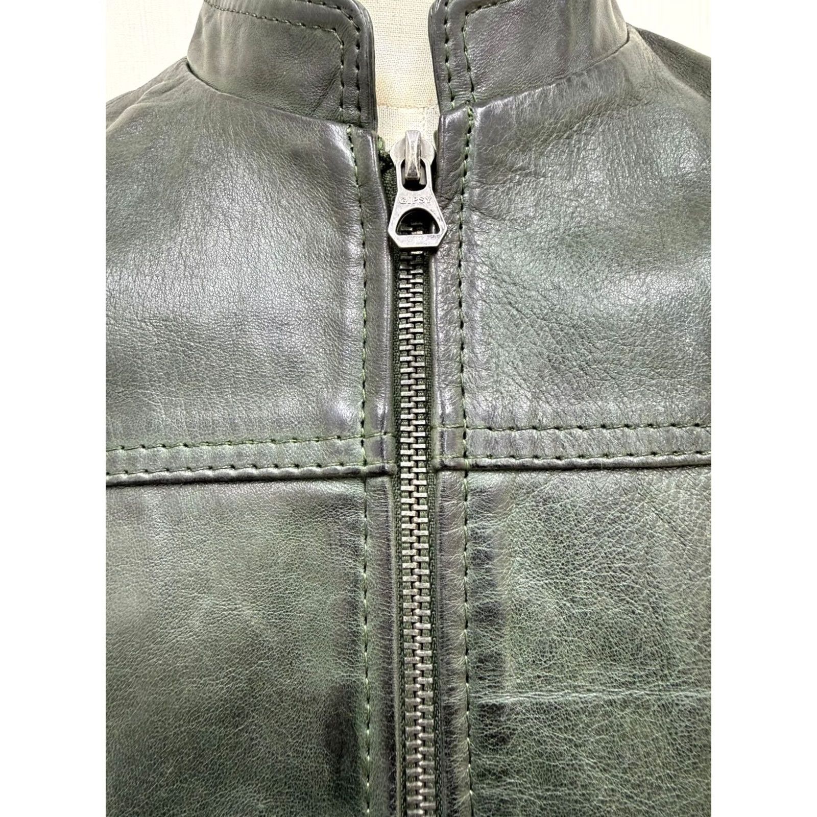 Vintage VINTAGE Men's Italian Sheepskin Leather Vest Green Premium Soft Size L Asian L Size US L / EU 52-54 / 3 - 6 Thumbnail