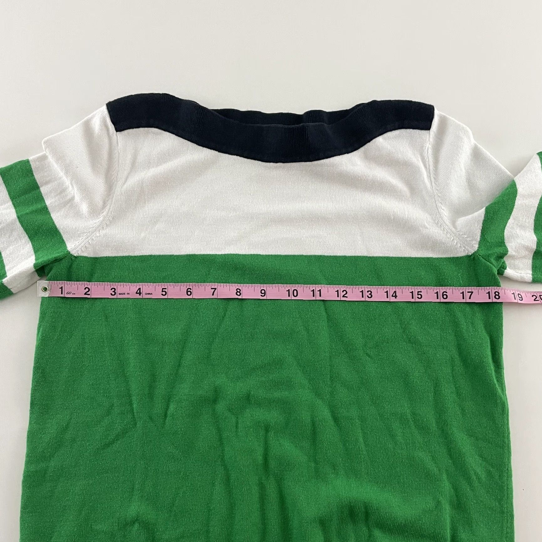 Michael Kors Michael Kors Striped Viscose Blend Pullover Sweater Women's M Green White Shirt Pullover Knit Womens MK Green Striped Viscose Sweater Size M / US 6-8 / IT 42-44 - 4 Thumbnail
