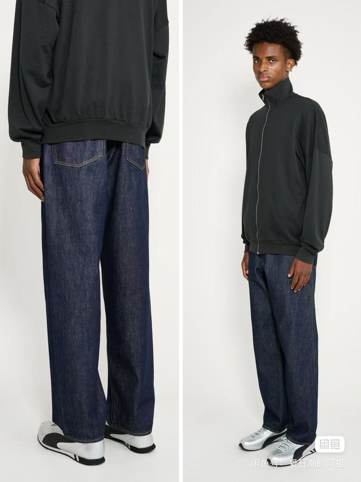 Auralee AURALEE Hard Twist Denim Wide Pants Size US 32 / EU 48 - 2 Thumbnail