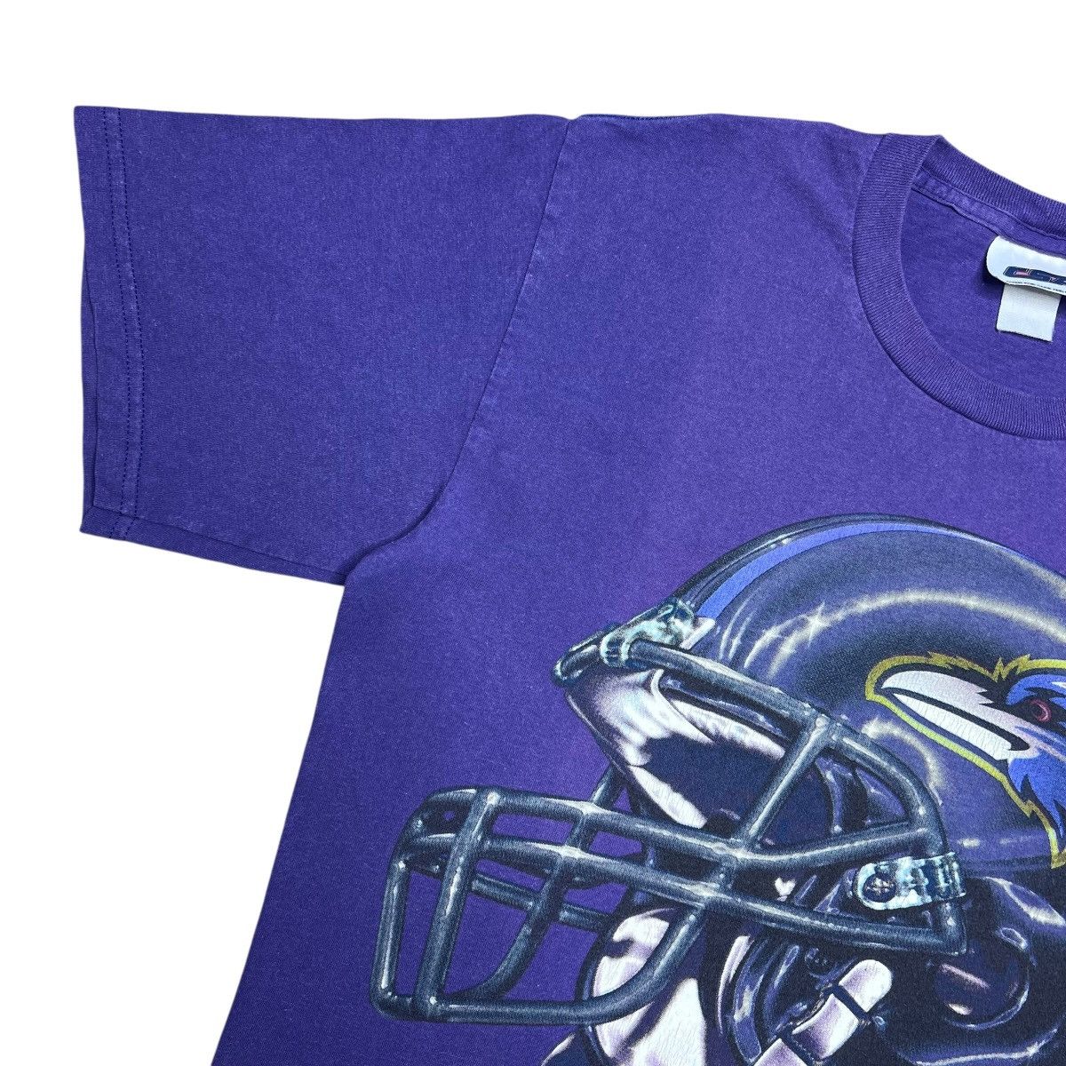 NFL Vintage 2001 NFL Baltimore Ravens Helmet 3D Spell Out Tee Size US L / EU 52-54 / 3 - 7 Thumbnail