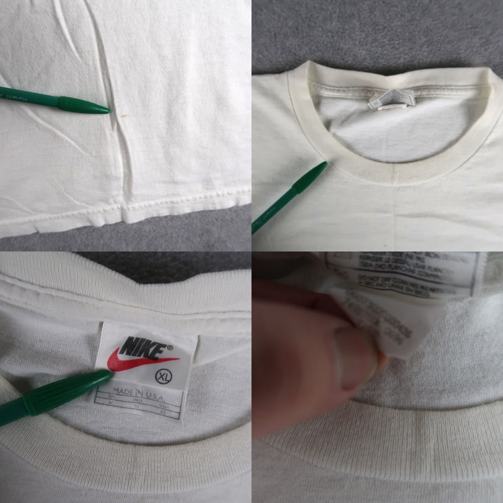 Nike VINTAGE Nike T-Shirt 90s NYC Run White XL Men Crew Neck Short Sleeve Logo 1990s City Sports Size US XL / EU 56 / 4 - 8 Thumbnail