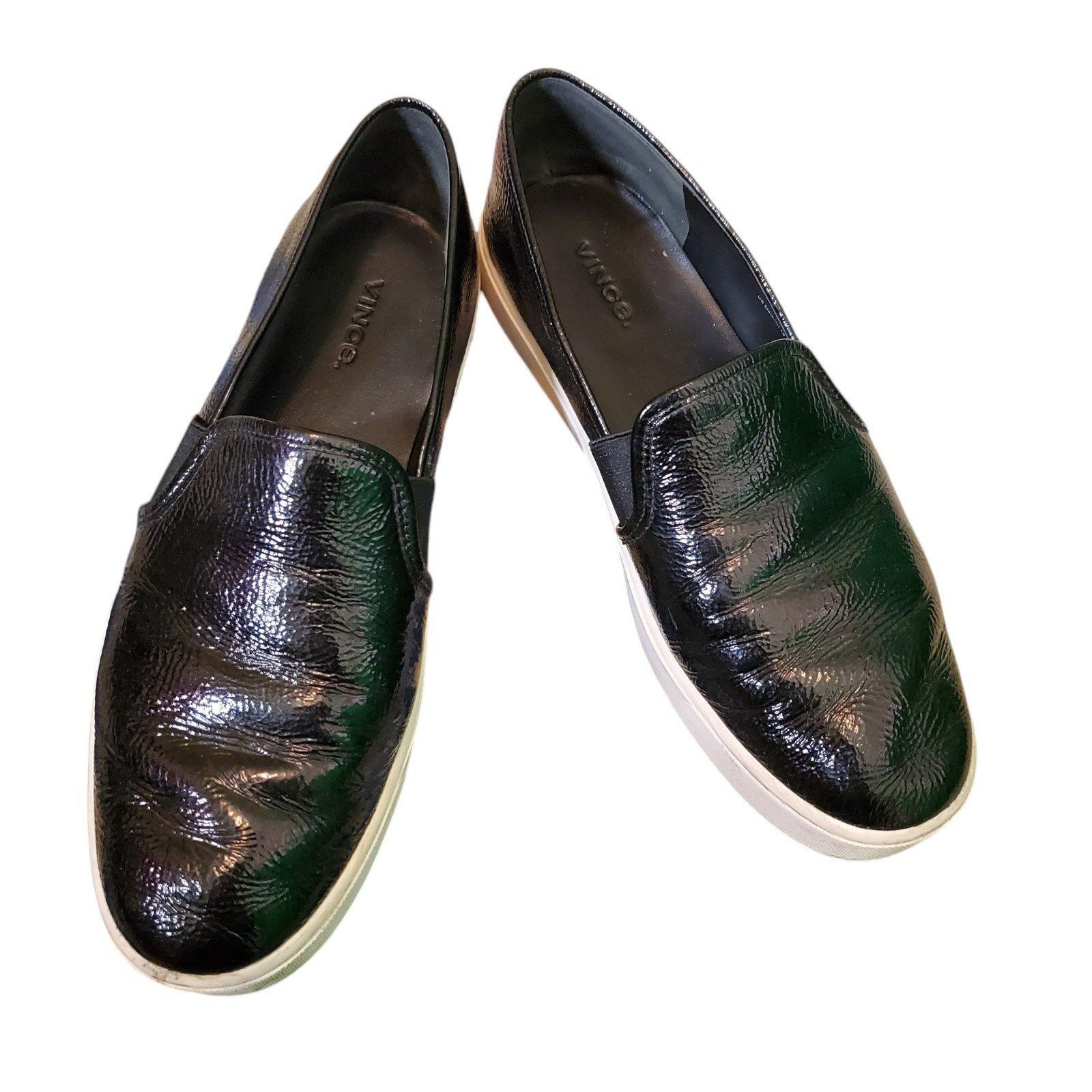 Vince Vince Blair Leather Women's Slip-On Sneaker Black/White Sz 9 Size US 9 / IT 39 - 6 Thumbnail