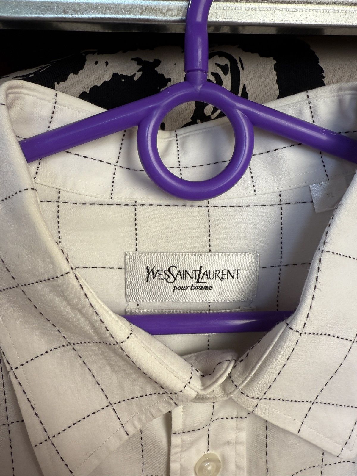 Vintage Vintage Yves Saint Laurent YSL Striped Shirt Short Sleeve Size US XL / EU 56 / 4 - 5 Thumbnail