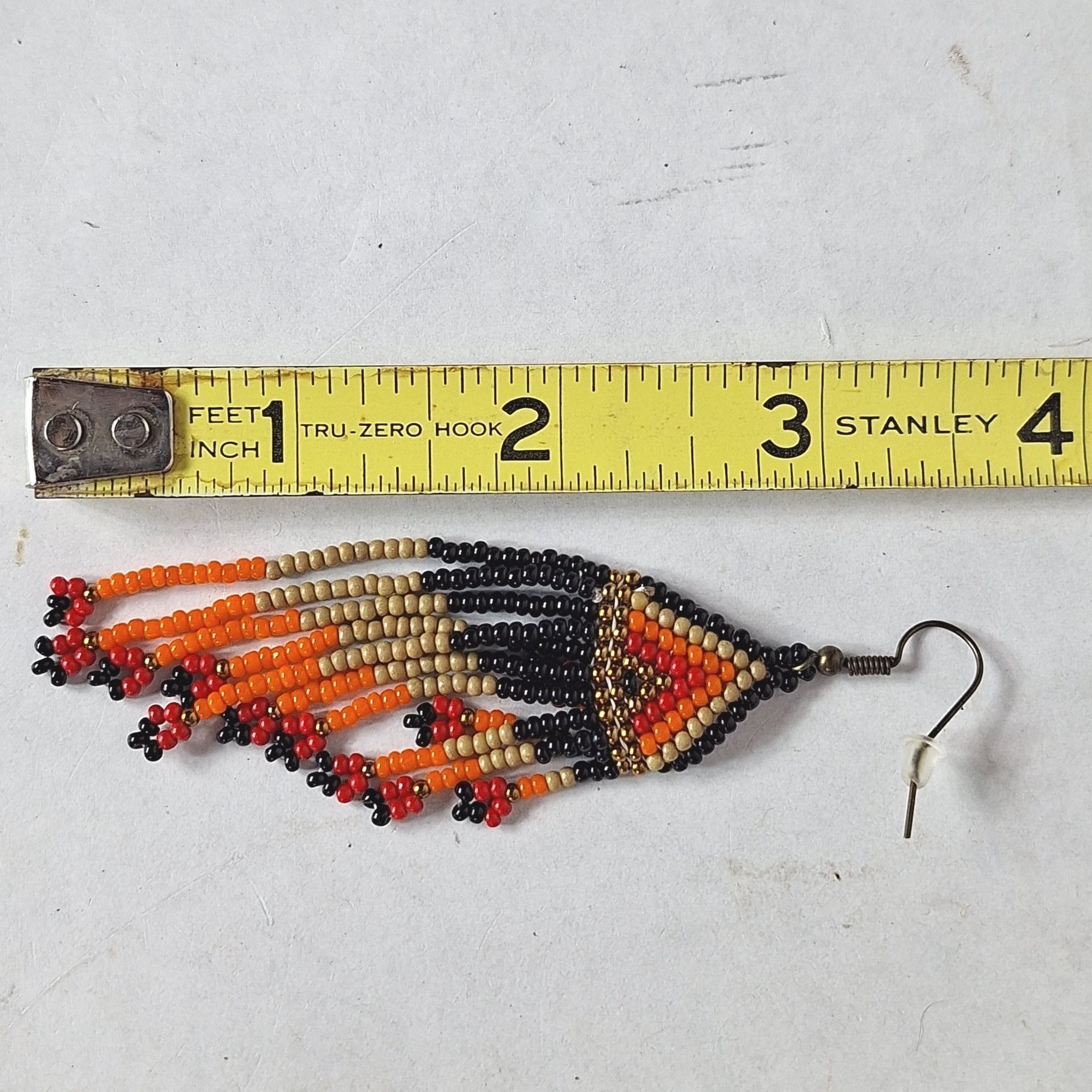 Other Boho Seed Bead Fringe Earrings Southwestern Geometric Ethnic Size ONE SIZE - 3 Thumbnail