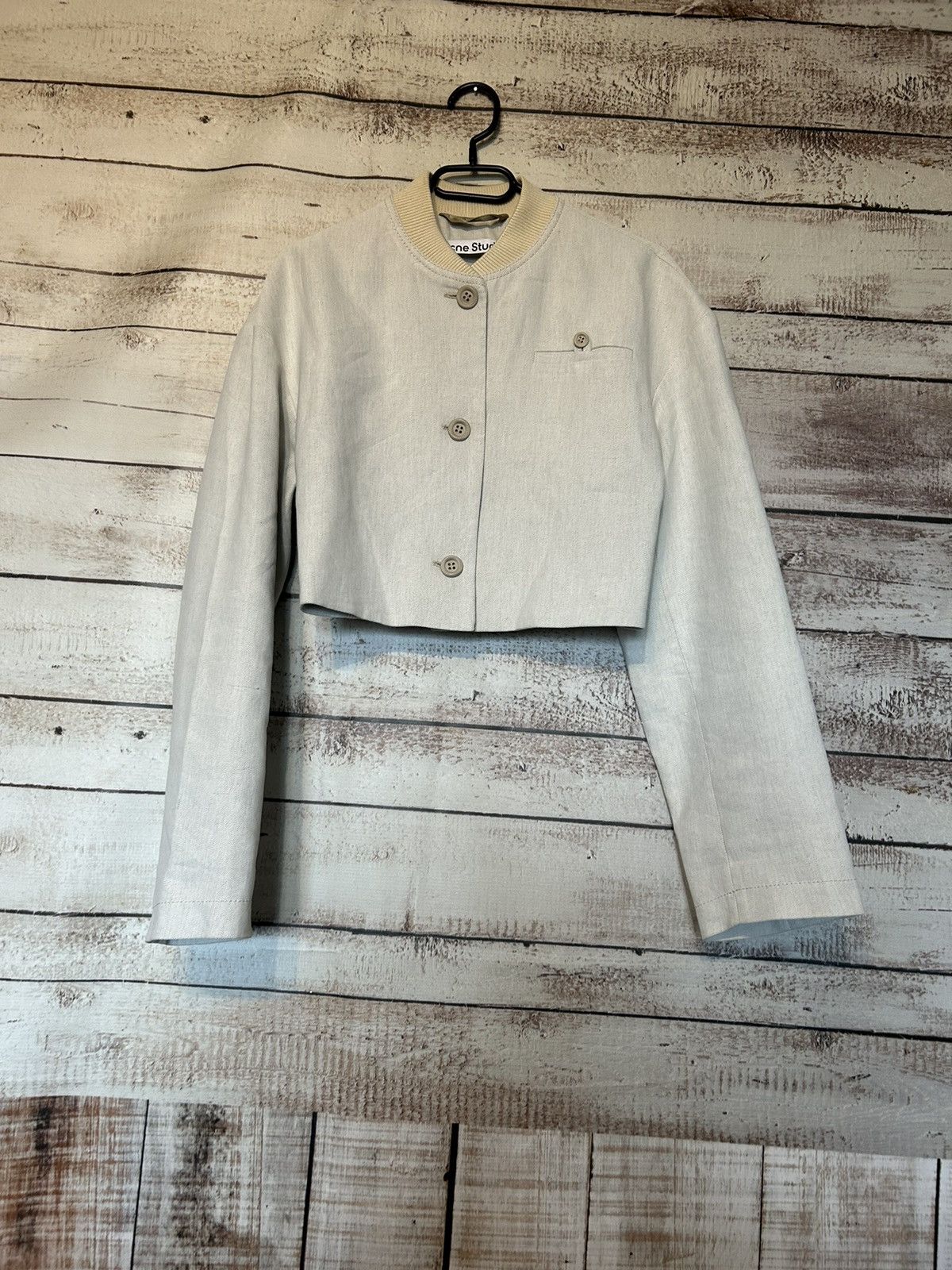 image of Acne Studios Jacket in Cream, Women's (Size XS)