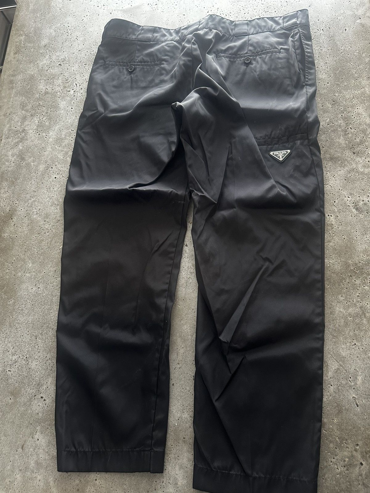 Prada PRADA Re-Nylon Logo Plate Dress Pants | Grailed