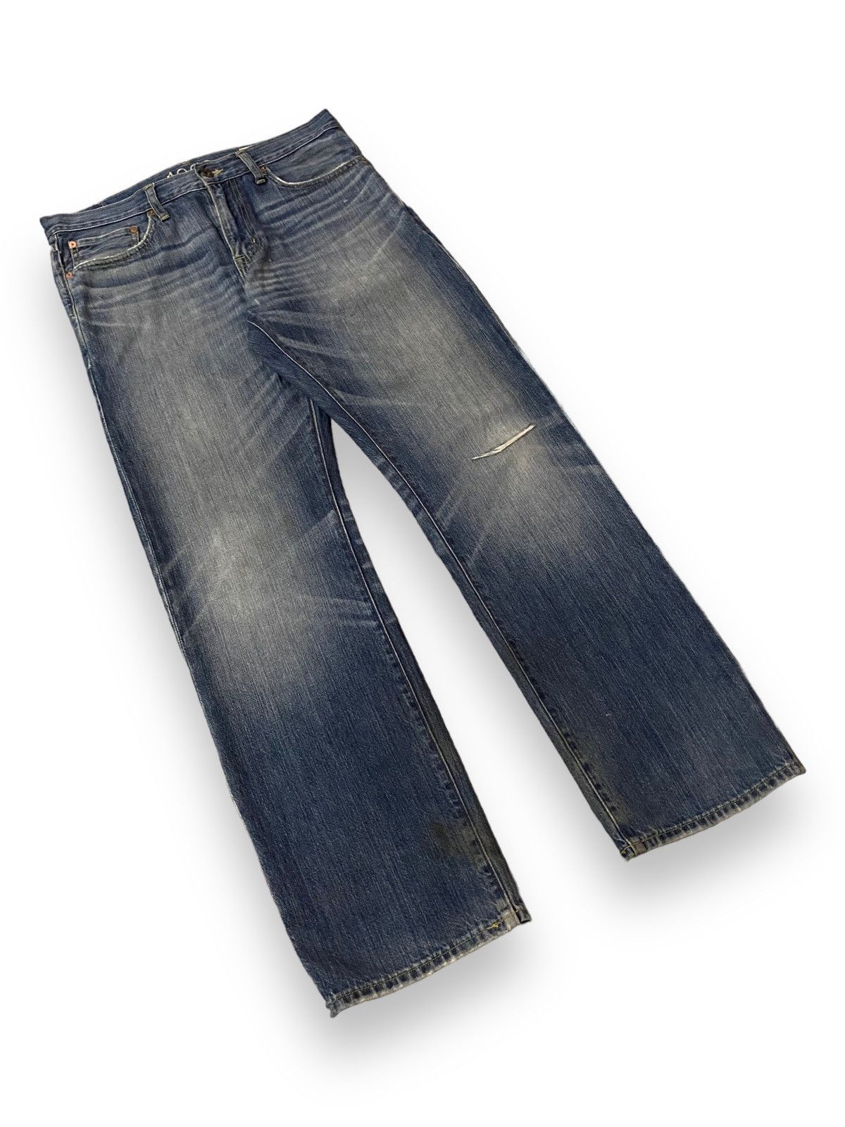 20471120 × JNCO Men Gap 1969 Jean Sandblast Distressed Art Honeycomb Knee Size US 32 / EU 48 - 3 Thumbnail