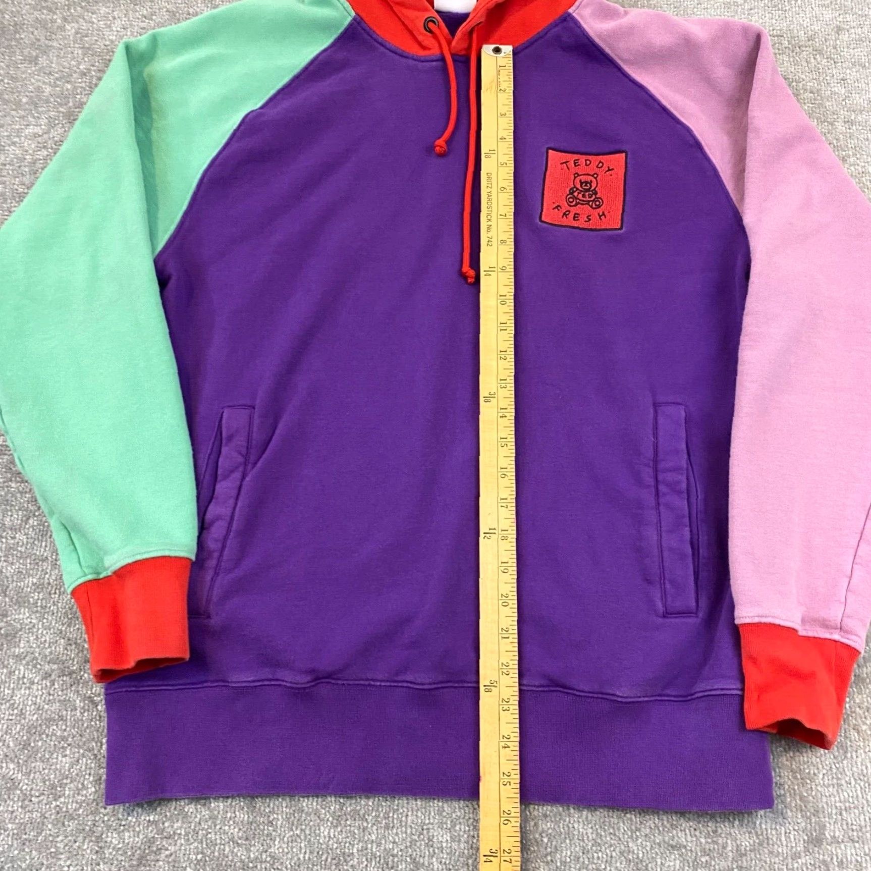 Teddy Fresh TEDDY FRESH Hoodie Mens Large Color Block Pullover Sweatshirt Jacket Streetwear Overcoat Size US L / EU 52-54 / 3 - 5 Thumbnail