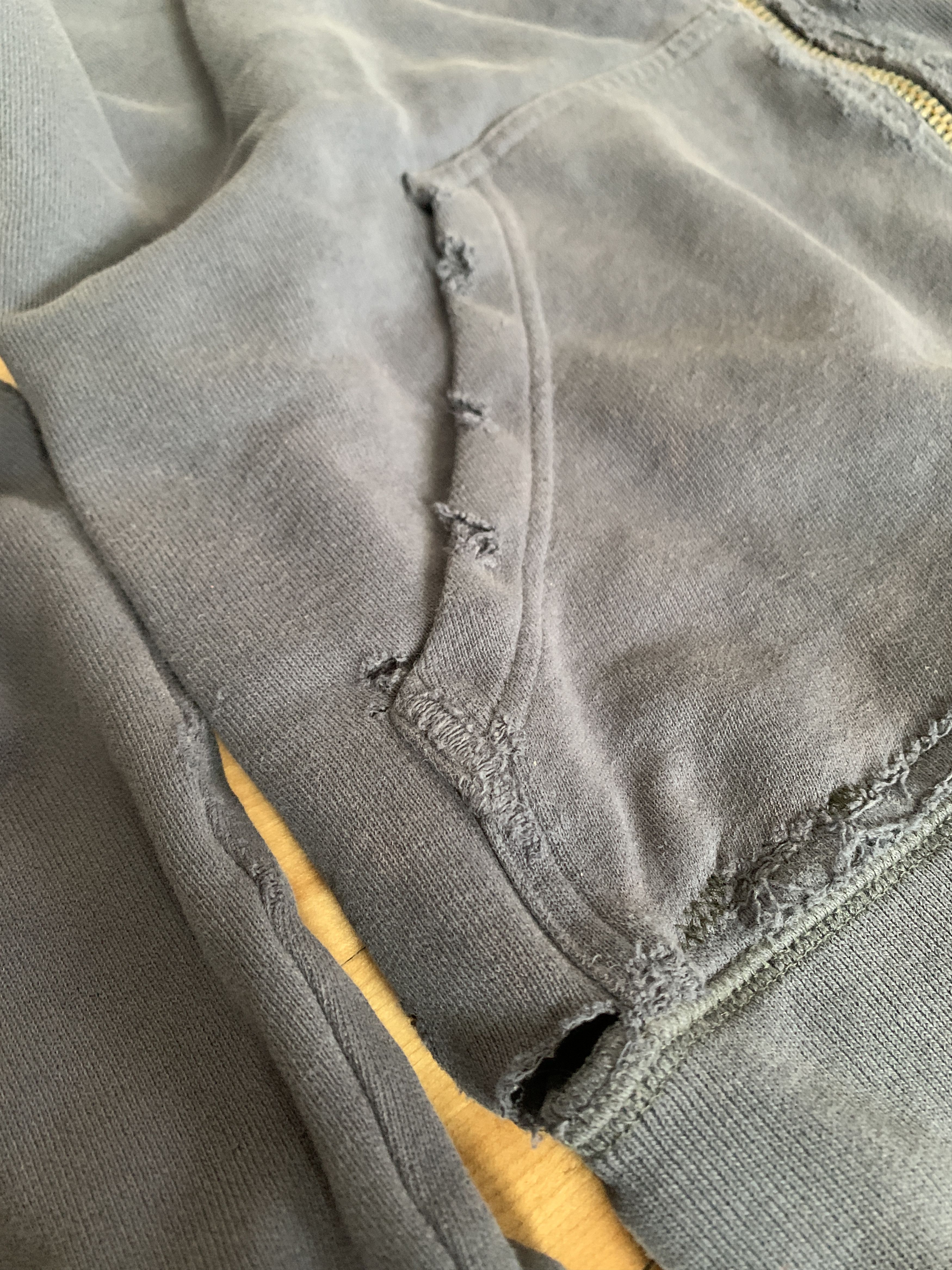 Vintage Distressed Zip Hoodie Size US S / EU 44-46 / 1 - 4 Thumbnail