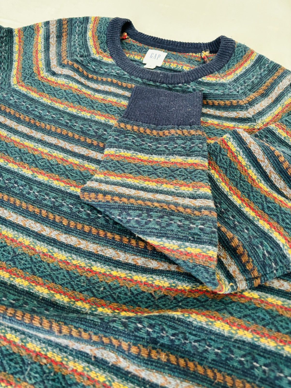 Gap GAP : Gender Free Fair Isle Sweater (M) Raglan Sleeves Size US M / EU 48-50 / 2 - 3 Thumbnail