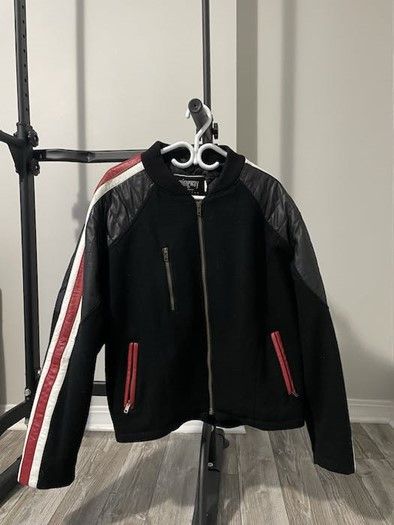 Vintage Vintage Bicker Jacket Bomber Leather Stripes Size US L / EU 52-54 / 3 - 7 Thumbnail