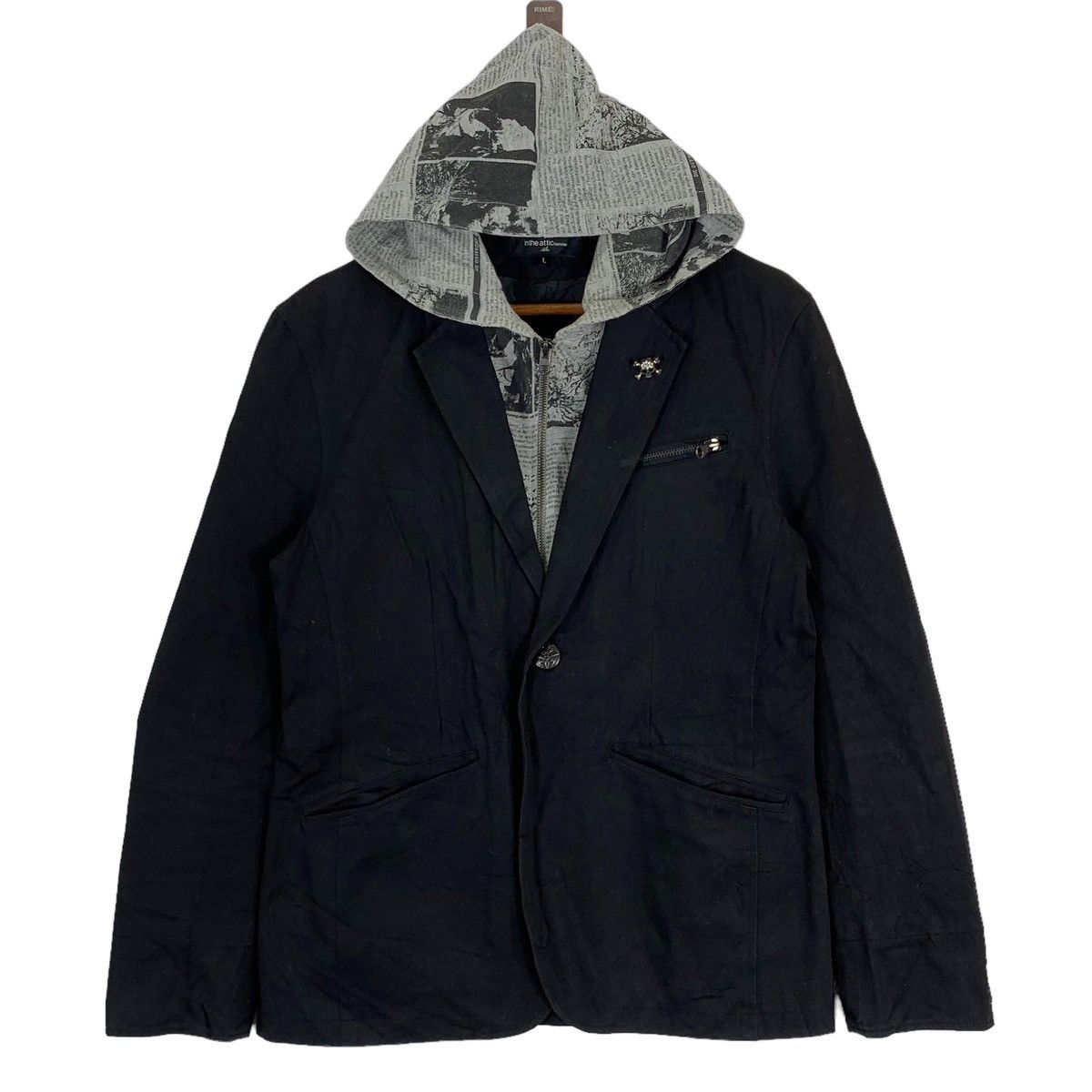 If Six Was Nine × In The Attic × Japanese Brand Vintage In The Attic Make Rapid Progress Skull Hoodie Jacket Size US M / EU 48-50 / 2 - 4 Thumbnail