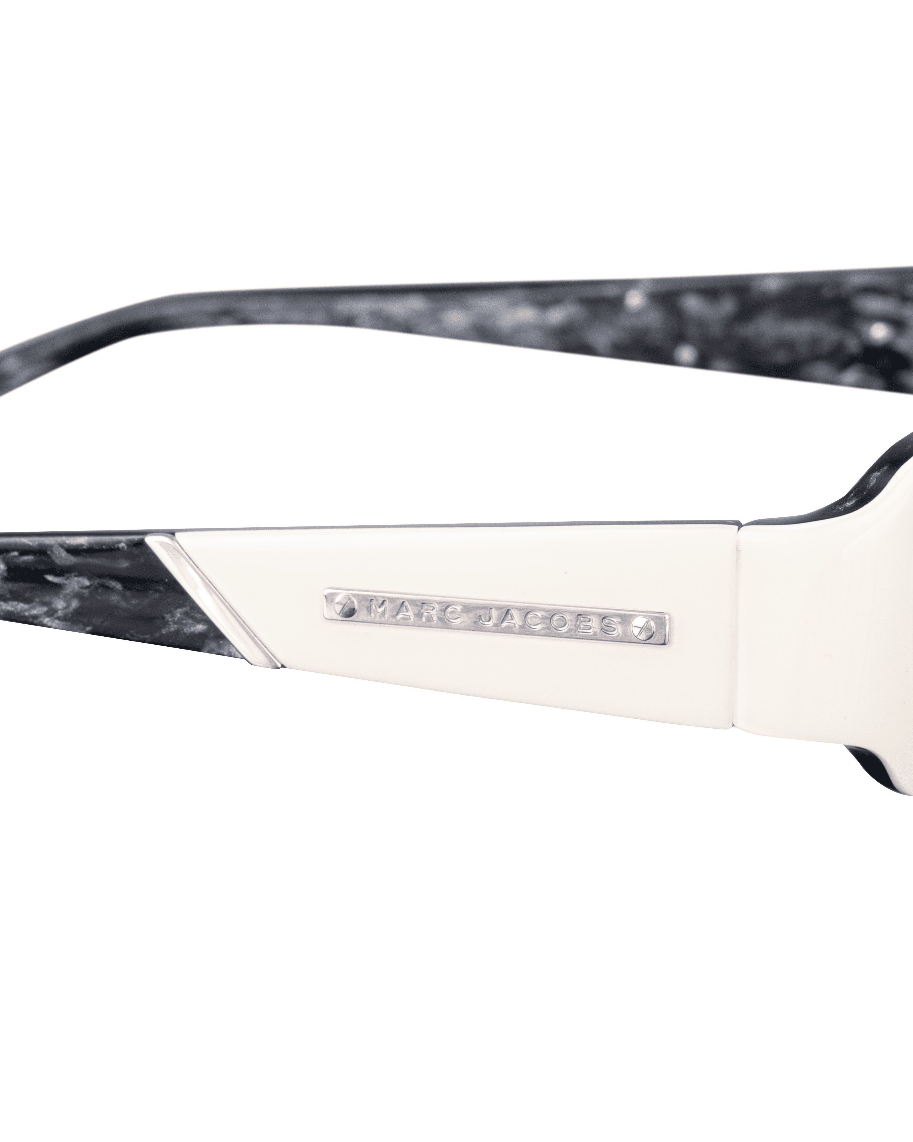 Marc Jacobs Marc Jacobs 00s White and Glitter Plastic Glasses Size ONE SIZE - 3 Thumbnail