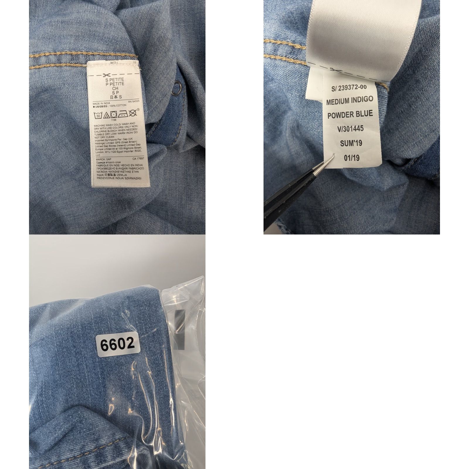 Gap VINTAGE Gap Denim Western Shirt Womens S Blue Cowgirl Snap Button-Up Collared Long Sleeve Pockets Western Size S / US 4 / IT 40 - 8 Thumbnail
