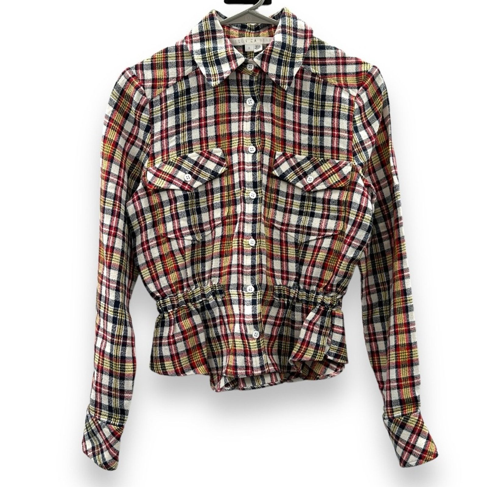 Veronica Beard Veronica Beard Shania Long Sleeve Cinched Button Down Top Size XS / US 0-2 / IT 36-38 - 2 Thumbnail