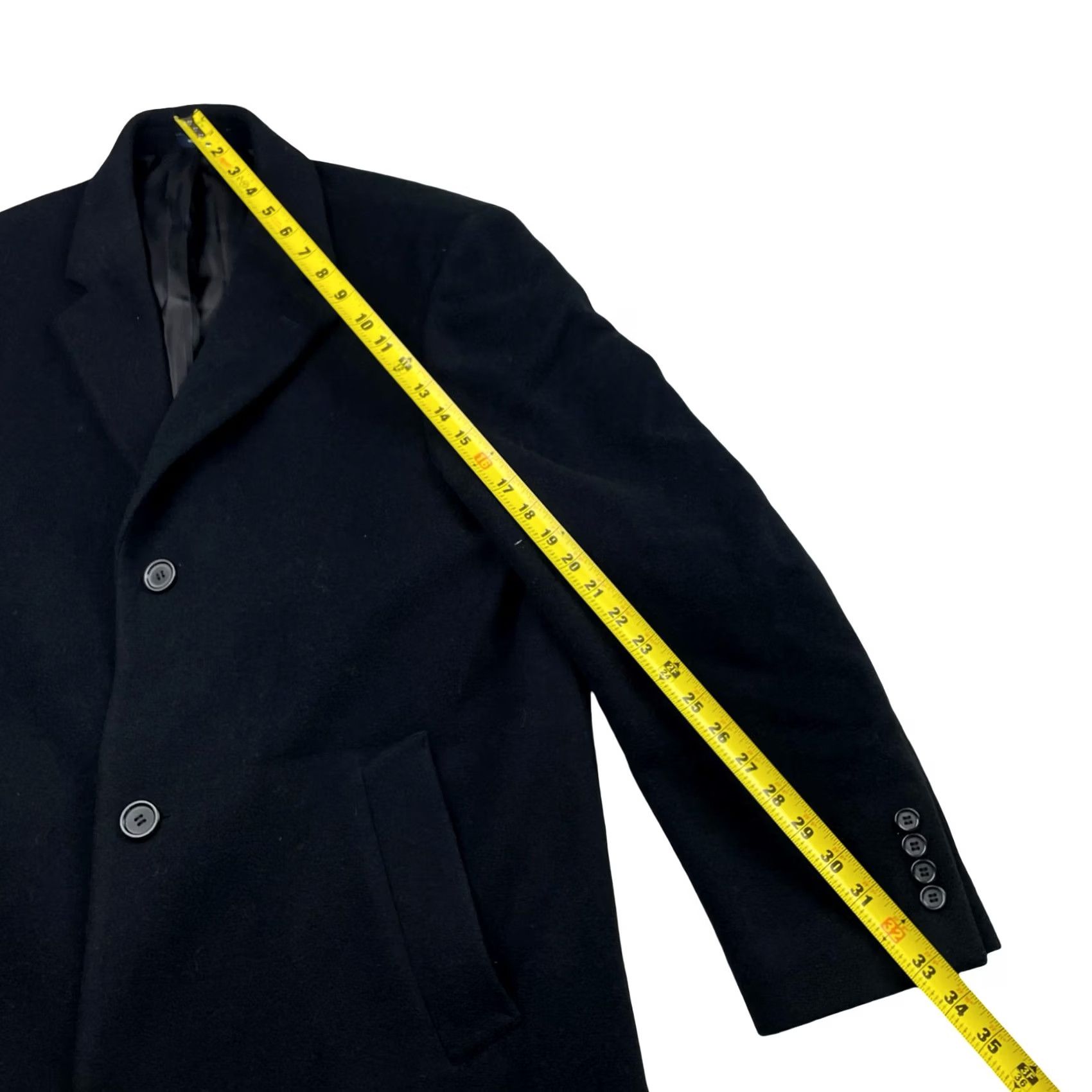 Chaps Chaps Ralph Lauren Men’s Wool Blend Trench Coat Black 38R Size US XXS / EU 40 - 7 Thumbnail