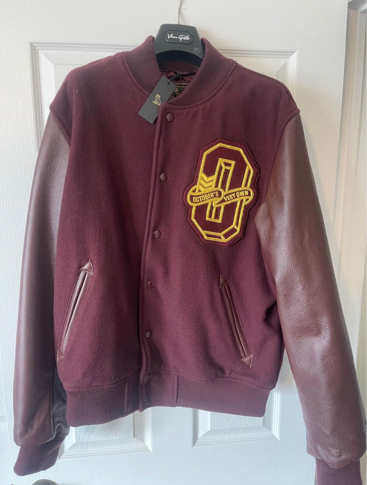 October's Very Own OVO varsity jacket burgundy XXL Size US XL / EU 56 / 4 - 2 Thumbnail