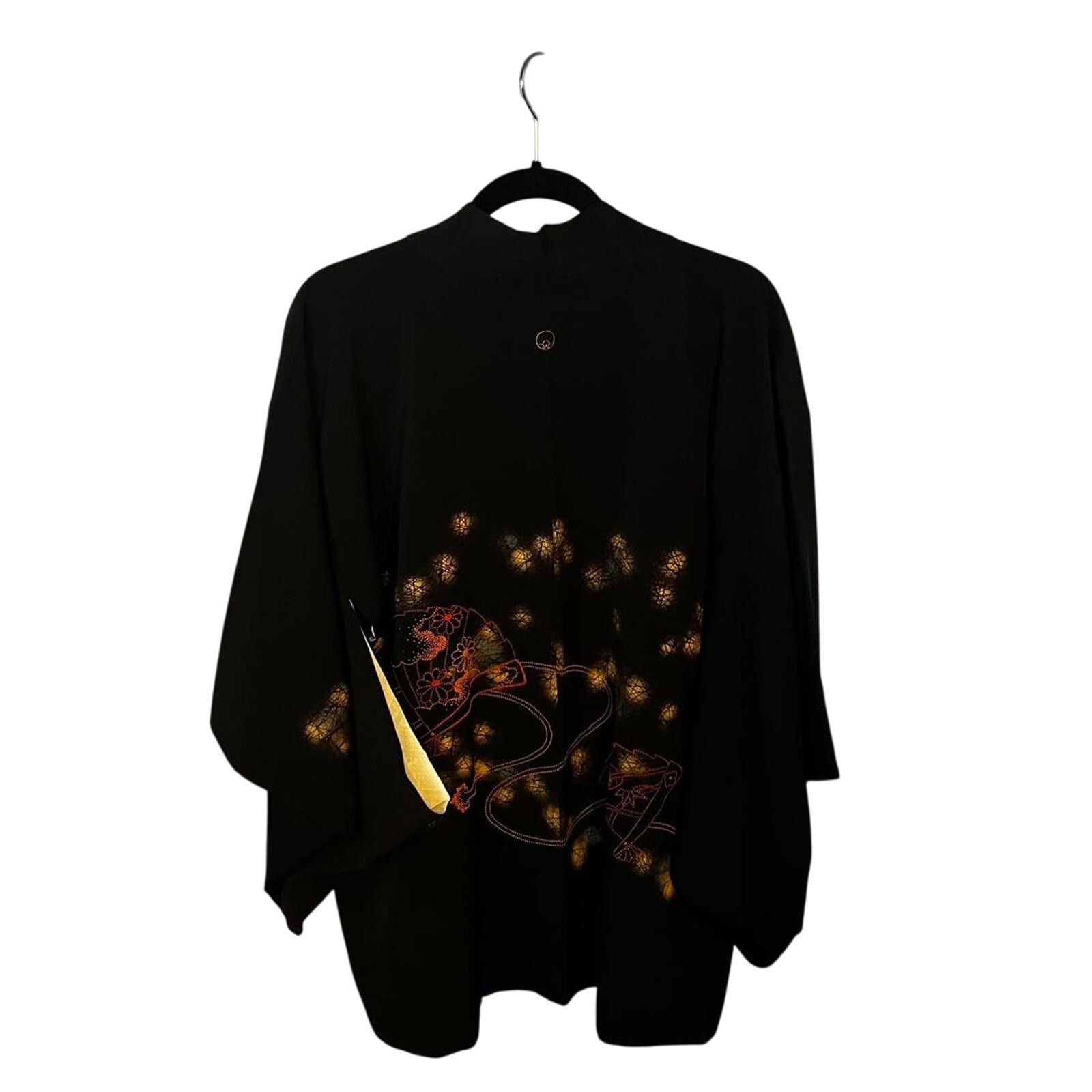 Other Japanese Haori Black Silk Dragons Japanese Kimono Jacket Size US L / EU 52-54 / 3 - 5 Thumbnail