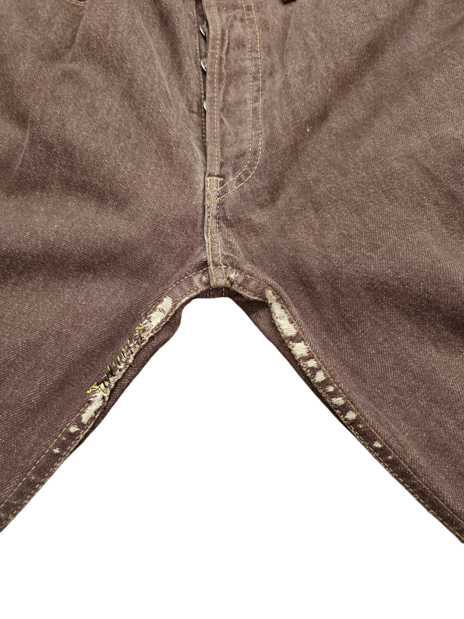 Levi's Vintage Clothing Vintage 90s Levis 501 Brown Distress Denim Jeans Size US 32 / EU 48 - 16 Thumbnail