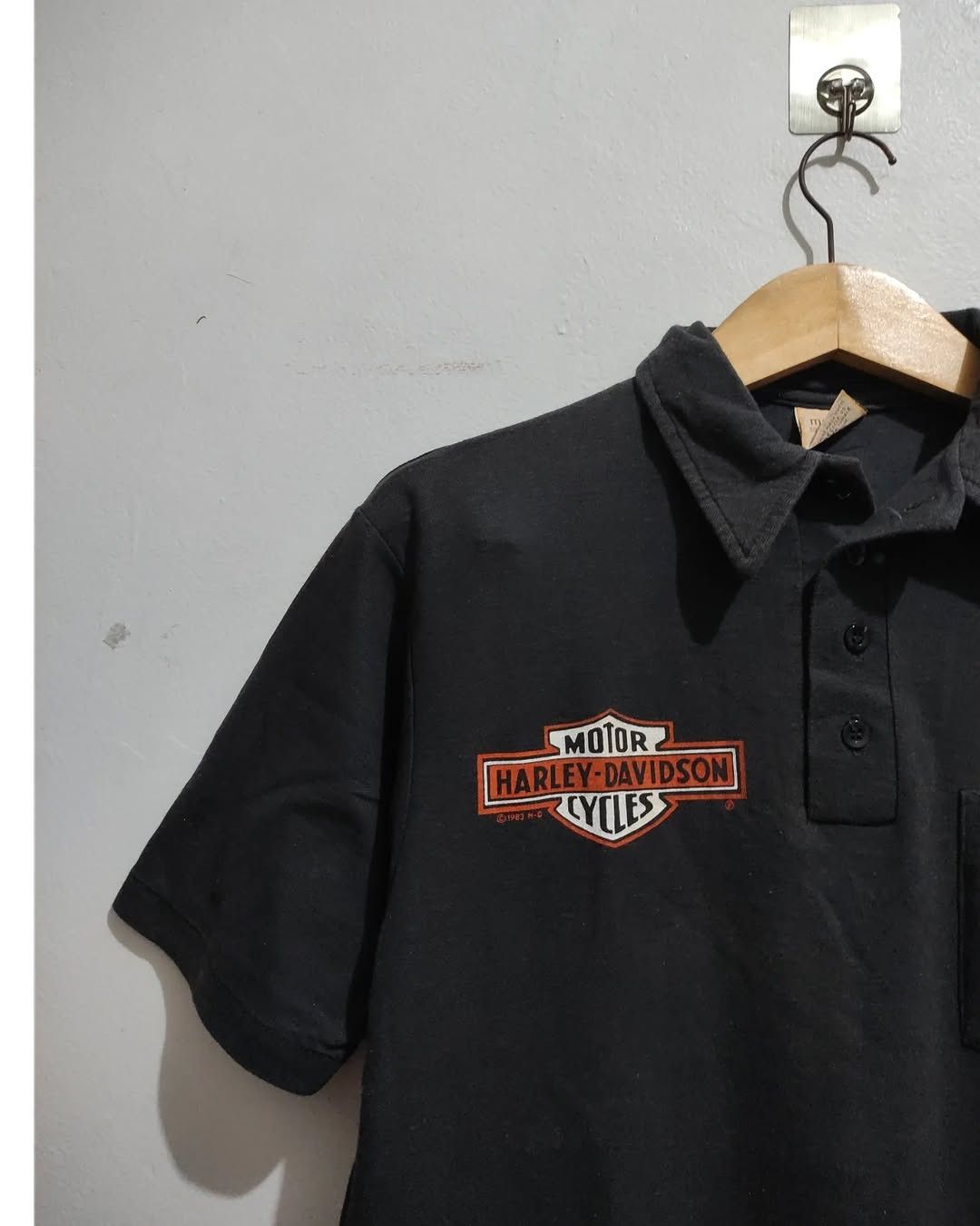 Harley Davidson × Vintage Vintage 80s Harley Davidson Polo shirt ©1983 Size US M / EU 48-50 / 2 - 3 Thumbnail