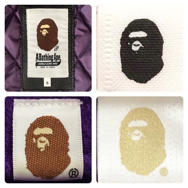 Bape BAPE Giant Head Leather Sleeve varsity jacket a bathing ape Size US S / EU 44-46 / 1 - 9 Thumbnail