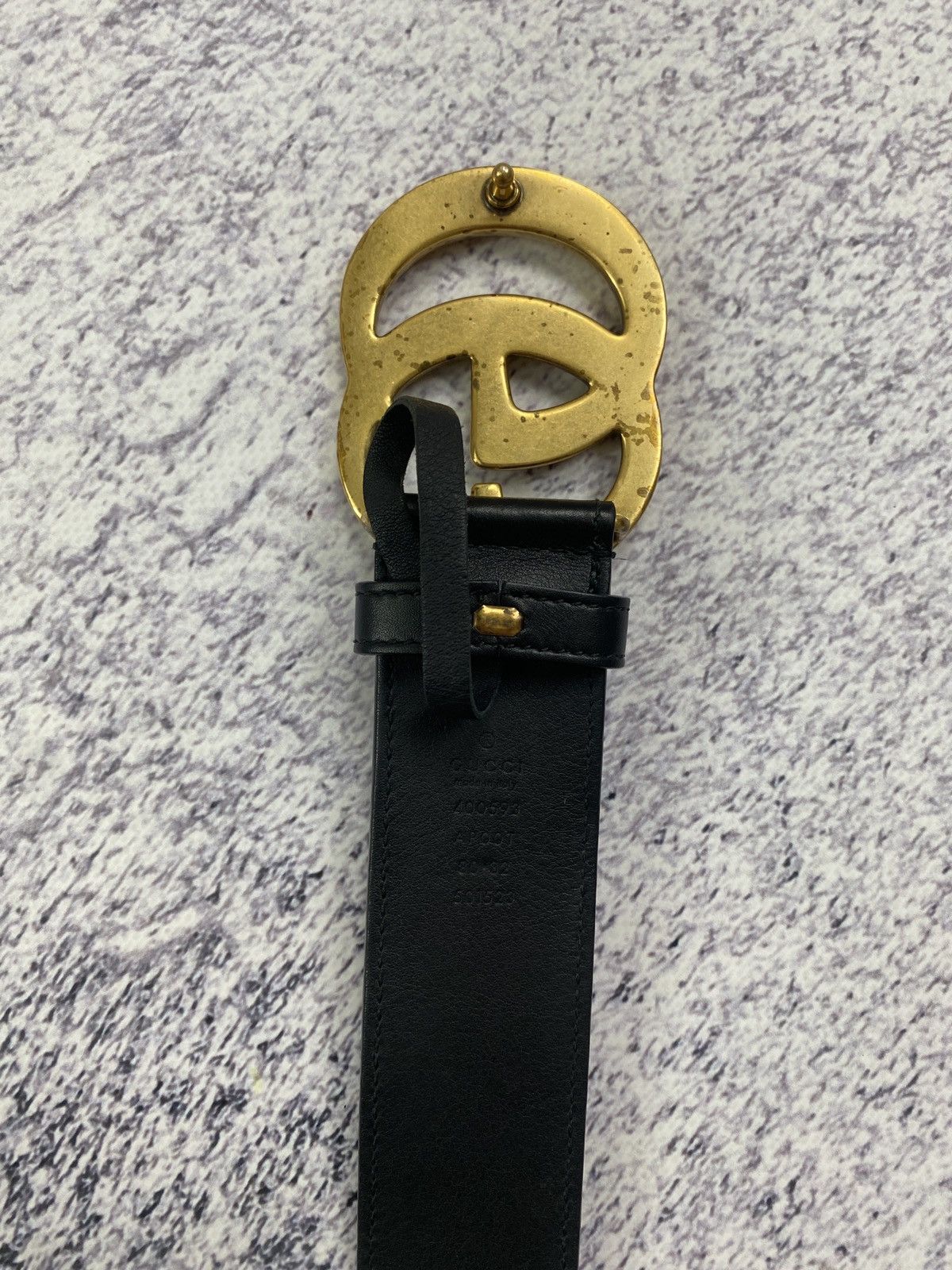 Gucci Gucci Double G Buckle Logo Leather Marmont Belt Size ONE SIZE - 10 Thumbnail