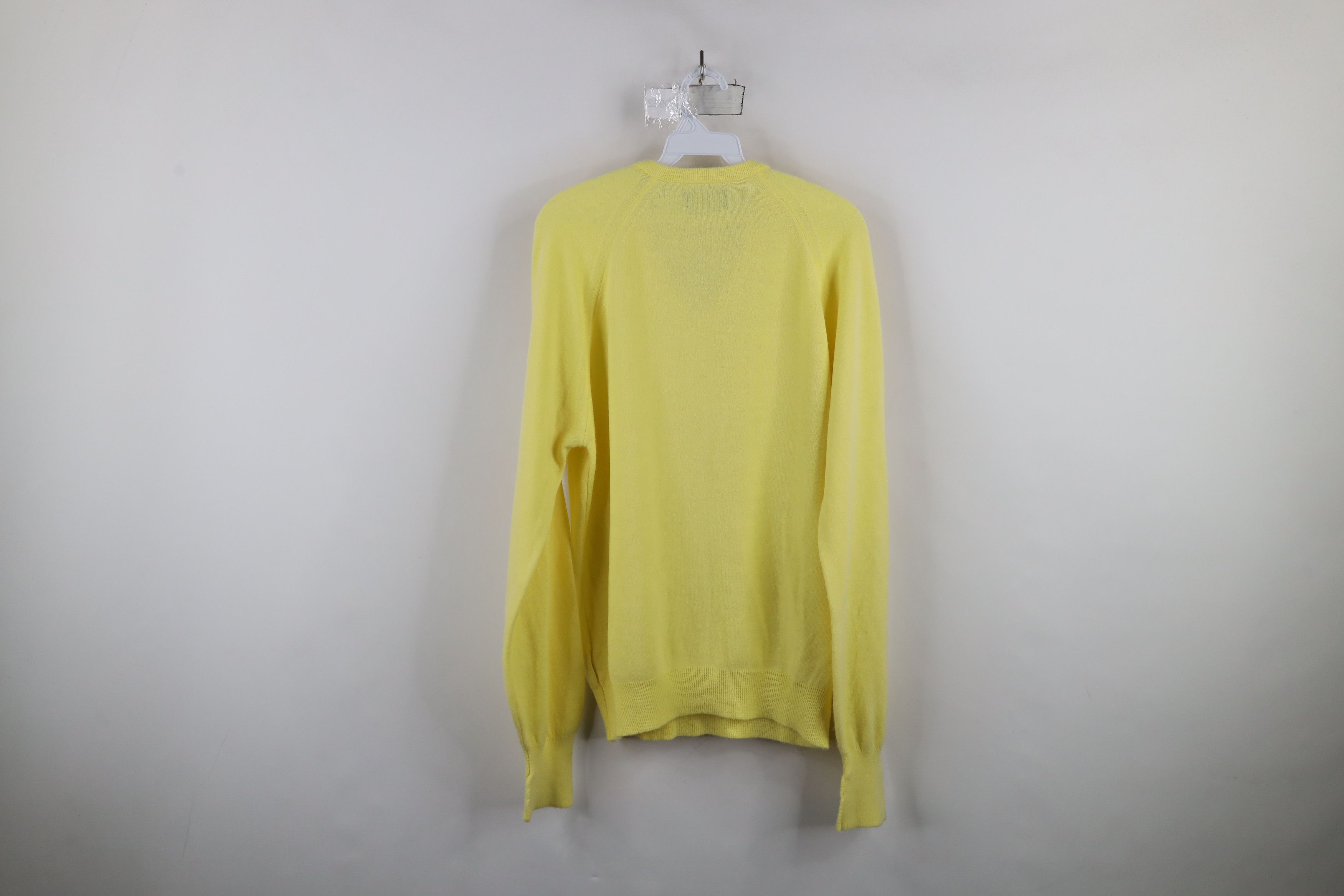 Vintage Vintage 70s Streetwear Soft Knit V-Neck Sweater Yellow USA Size US M / EU 48-50 / 2 - 9 Thumbnail