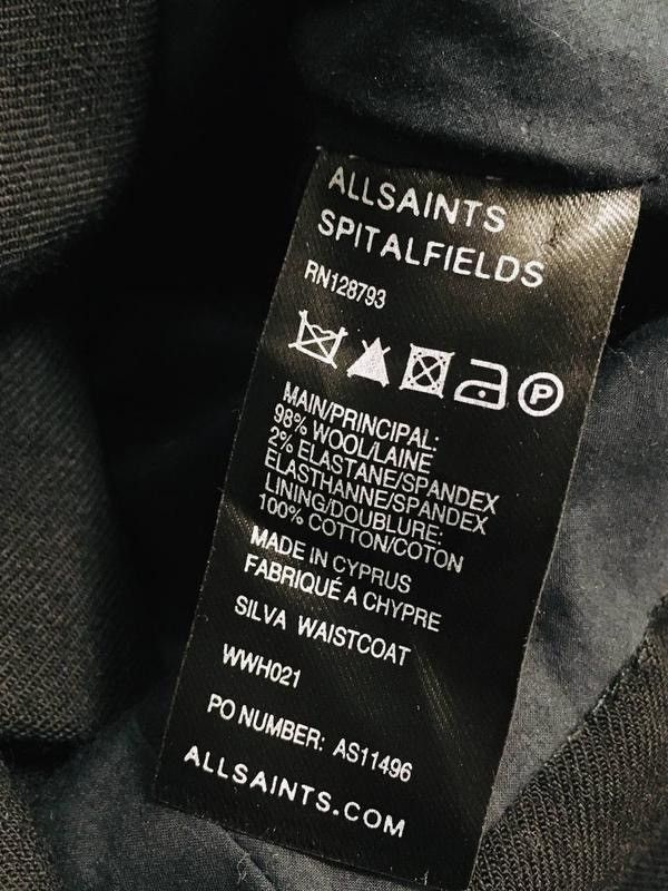 Allsaints AllSaints Spitalfields Silva Waistcoat – Made in Cyprus UK12 Size L / US 10 / IT 46 - 7 Thumbnail