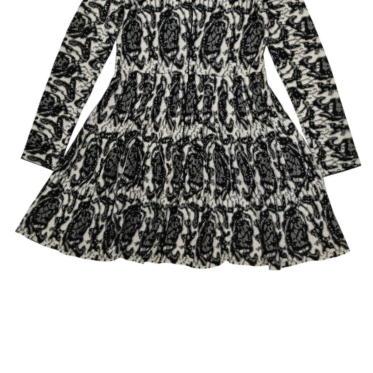 DKNY DKNY Black White Patterned Knit Long Sleeve Dress Size S / US 4 / IT 40 - 9 Thumbnail