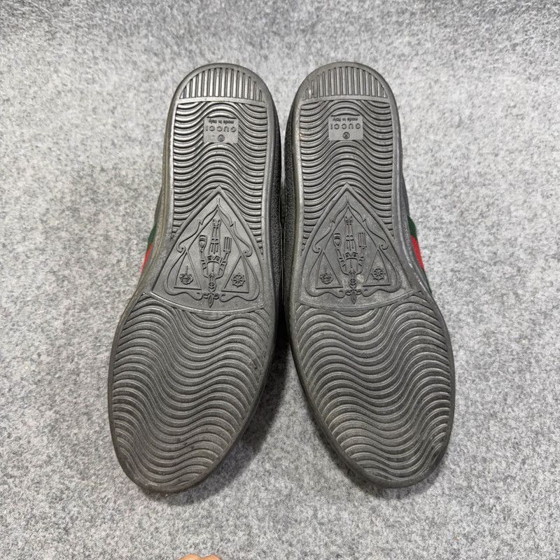 Gucci Gucci Stylish Black Leather Sneakers -2508 Size US 8.5 / EU 41-42 - 4 Thumbnail