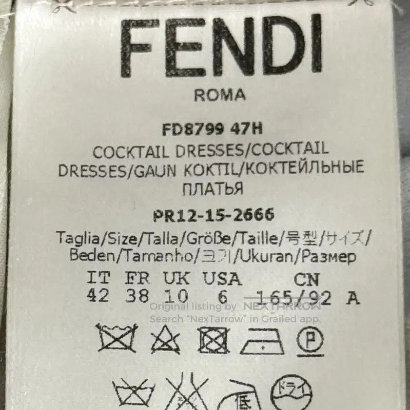 Other Fendi Blue Cotton Blend Dress for Women . Size L / US 10 / IT 46 - 5 Thumbnail
