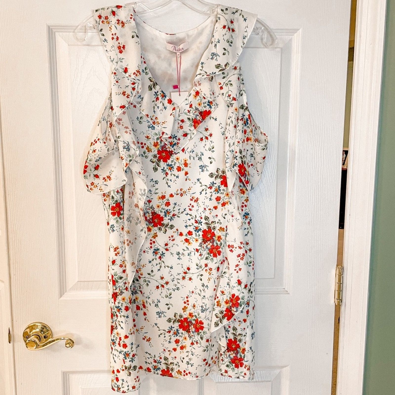 Parker Parker Cold Shoulder Shift Dress, NWT, Size XS, MSRP $368 Size XS / US 0-2 / IT 36-38 - 3 Thumbnail