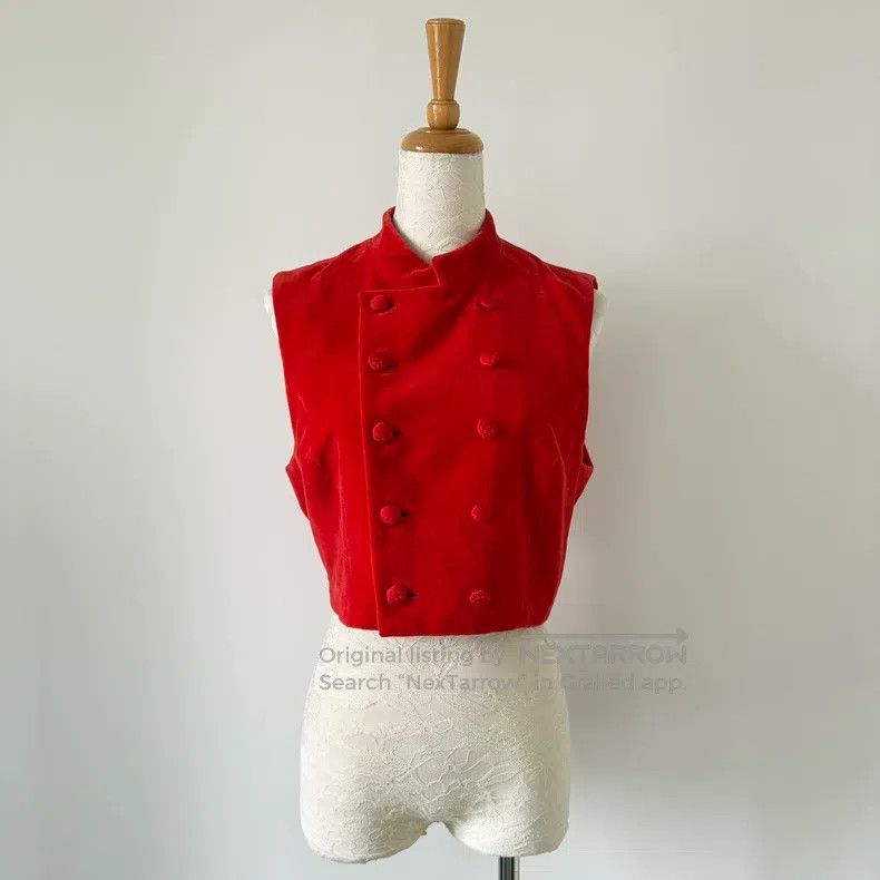 Comme des Garcons Comme Des Garcons Vintage Red Velvet Vest Size M / US 6-8 / IT 42-44 - 1 Thumbnail