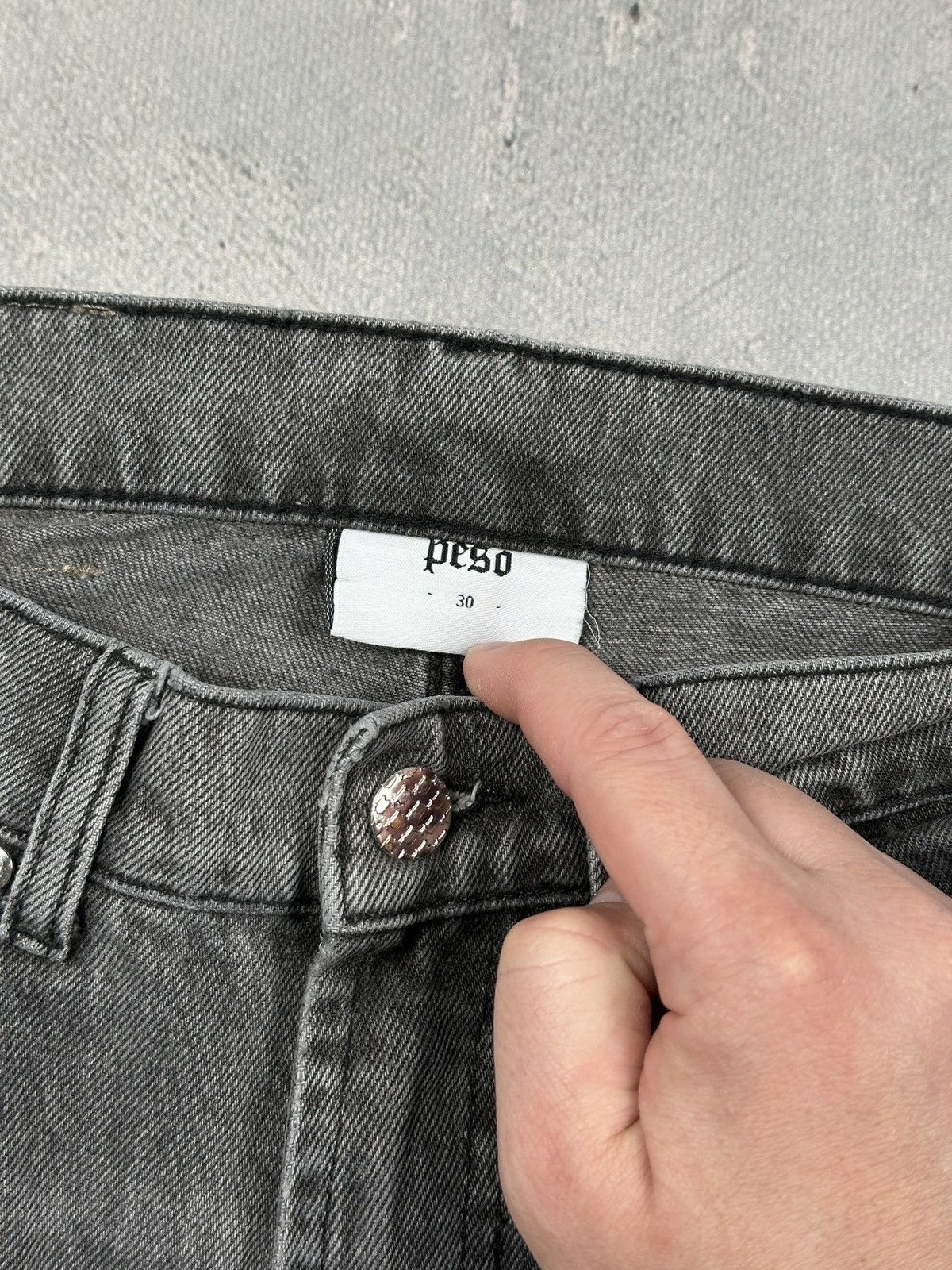 Peso Peso Archive Curved Seam Grey Wash Baggy Jeans Y2K W30 Size US 30 / EU 46 - 9 Thumbnail