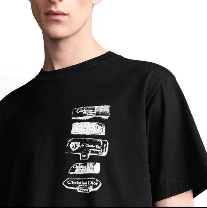 Dior Dior 25 Graffiti Logo Text Black M Tee Size US M / EU 48-50 / 2 - 7 Thumbnail
