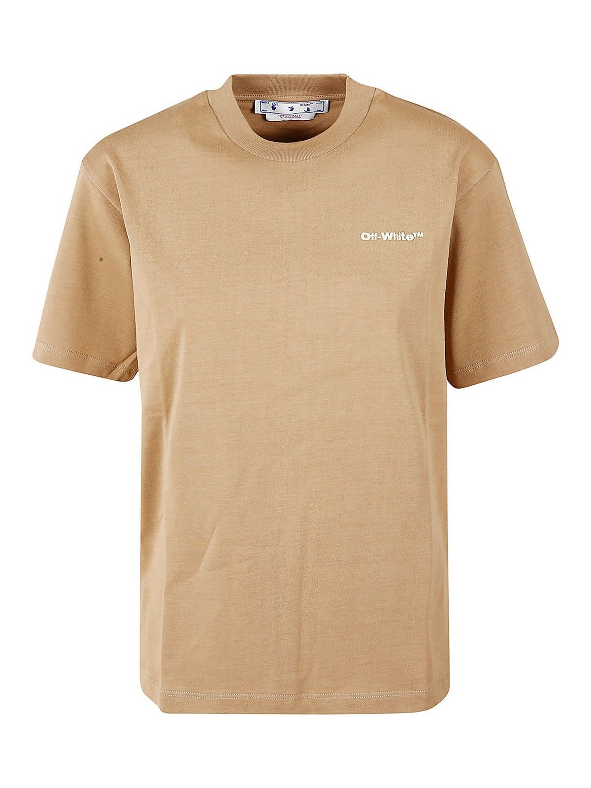 Off-White o1gr1nt0125 For All Casual T-Shirt in Brown Size XS / US 0-2 / IT 36-38 - 1 Thumbnail