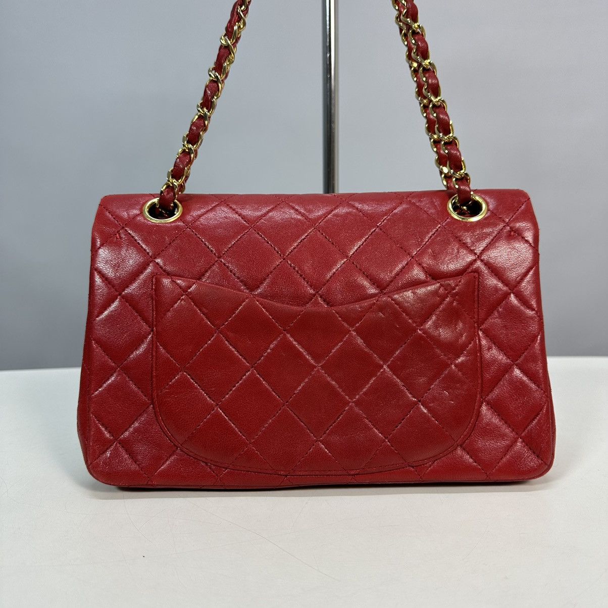 Chanel CHANEL Quilted flap Chain Shoulder Bag Leather Red Vintage Size ONE SIZE - 3 Thumbnail
