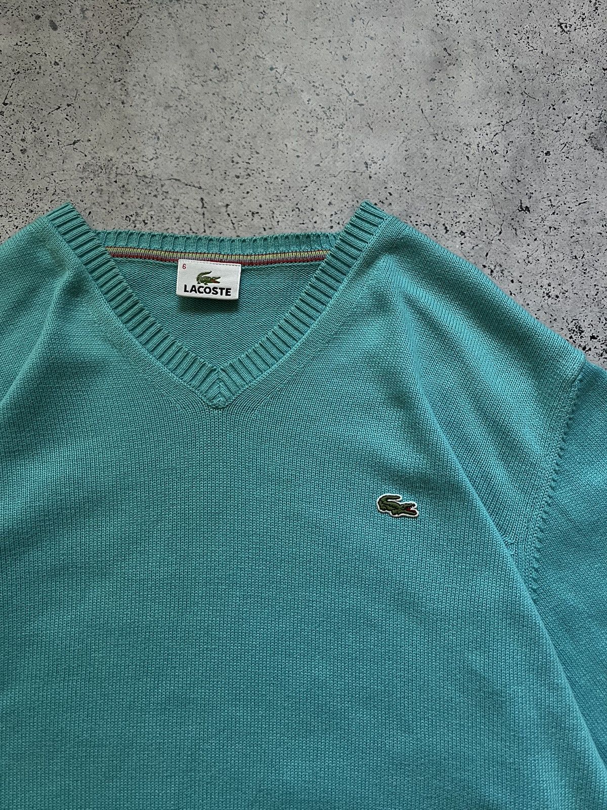 Lacoste Vintage Lacoste V-neck Sweater Knitwear Luxury Y2K USA Size US L / EU 52-54 / 3 - 4 Thumbnail