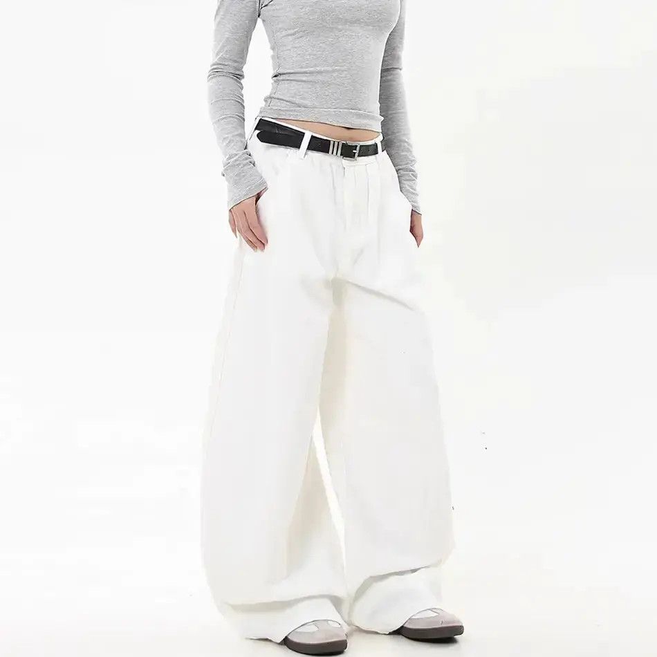 Japanese Brand Retro loose curved knife wide leg jeans Size US 32 / EU 48 - 6 Thumbnail