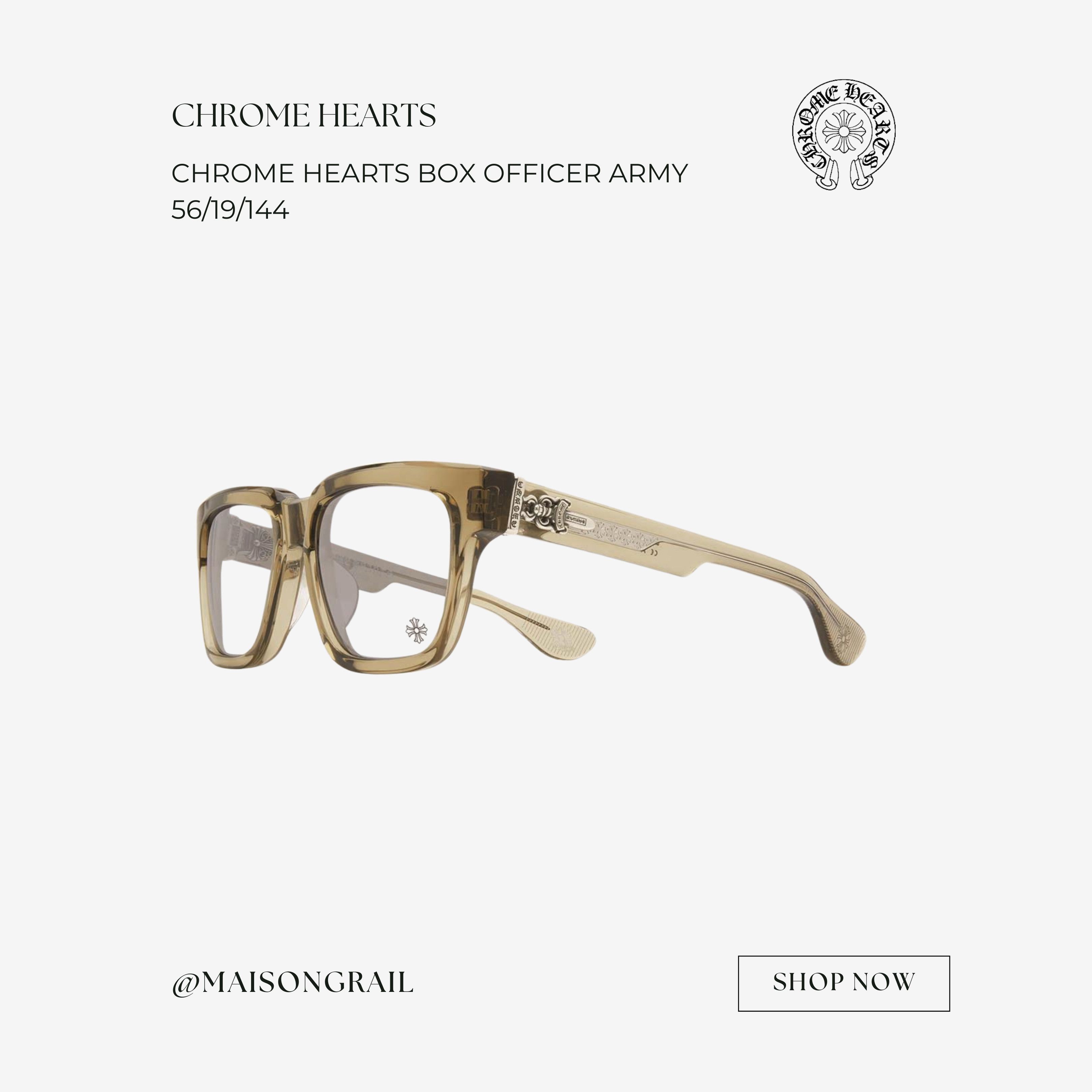 Chrome Hearts CHROME HEARTS BOX OFFICER ARMY EYEGLASSES Size ONE SIZE - 1 Thumbnail