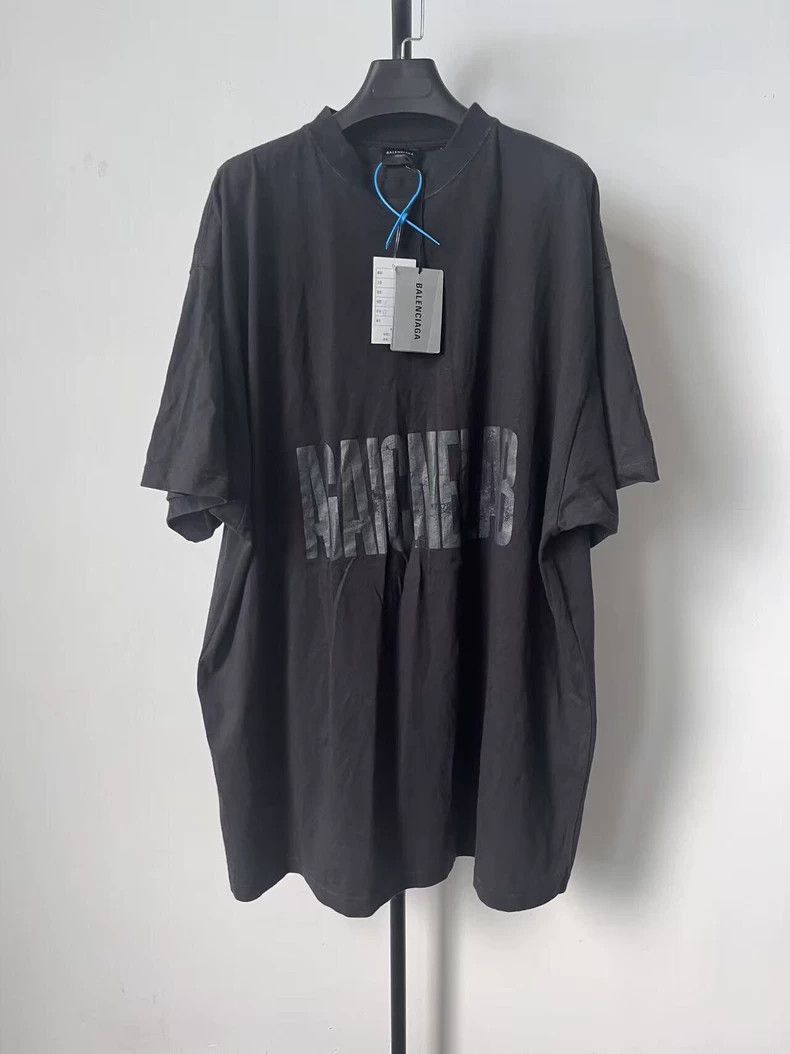 Balenciaga Balenciaga Letter Print Crew Neck Short Sleeve Tee Size US XL / EU 56 / 4 - 1 Thumbnail