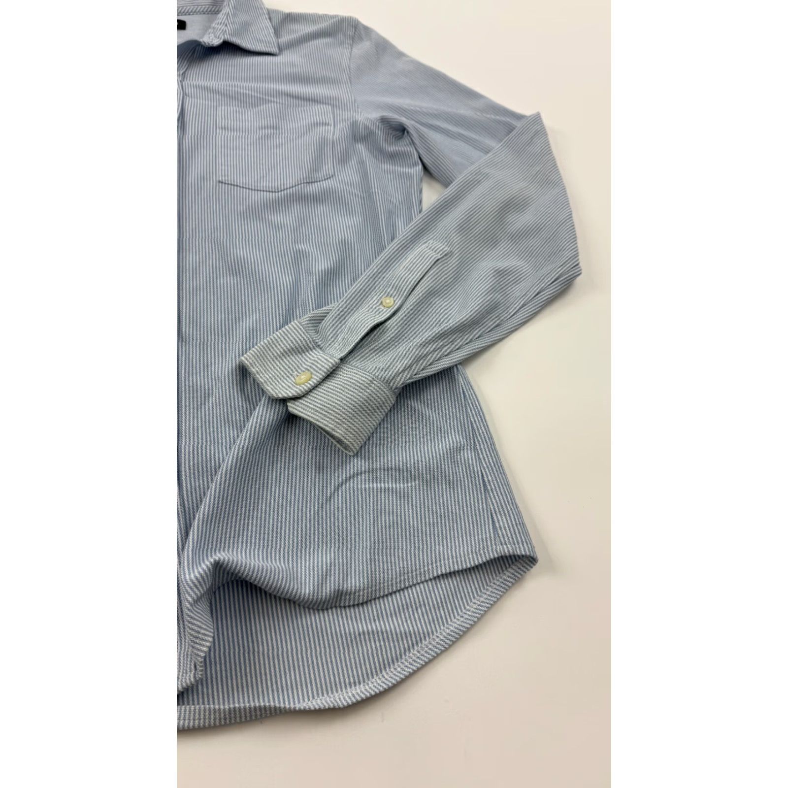 Michael Kors Michael Kors Button-Up Shirt Mens Medium Blue Striped Slim Fit Collared Size US M / EU 48-50 / 2 - 3 Thumbnail