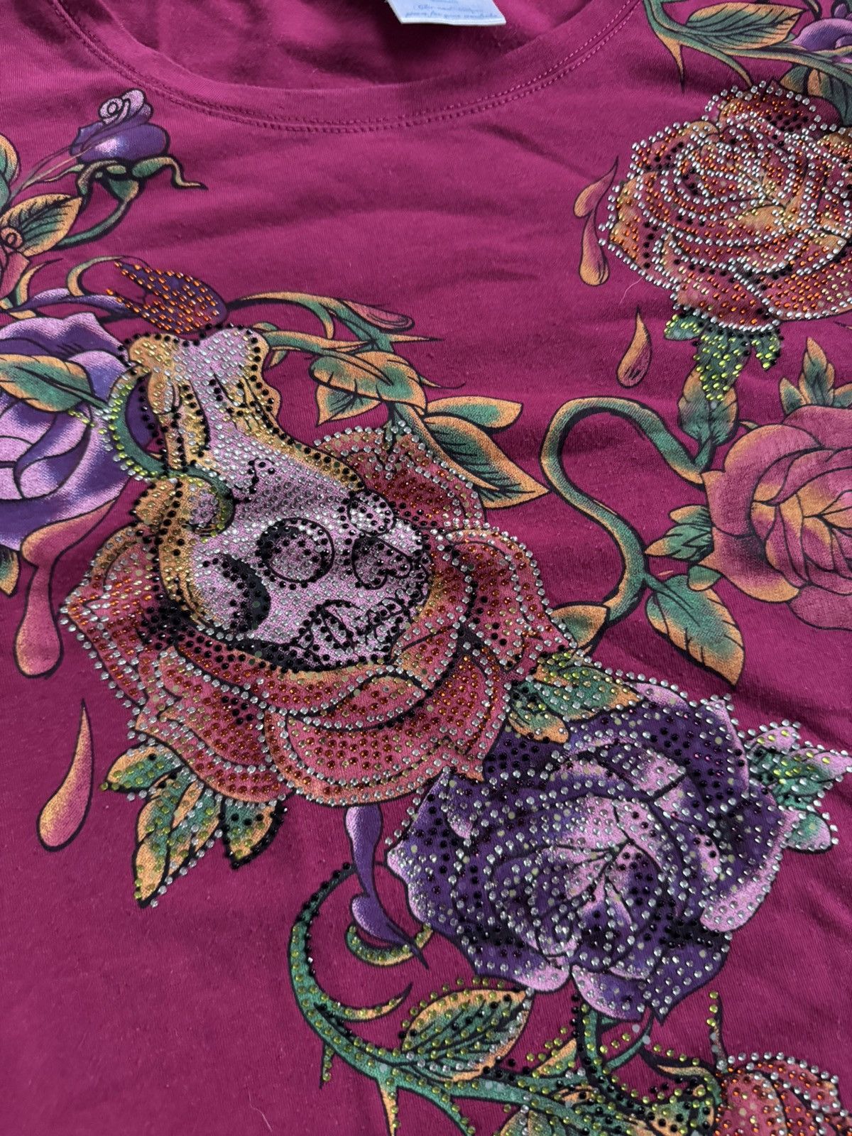 Other B-Soul S/size Y2K Avantgarde rhinestones rose 🌹skeleton tee Size S / US 4 / IT 40 - 4 Thumbnail