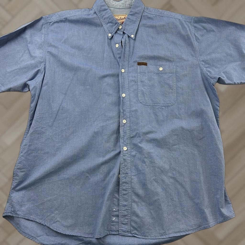 Vintage Woolrich Short Sleeve Button-Up Shirt Men's 2XL Blue Size US XXL / EU 58 / 5 - 1 Thumbnail
