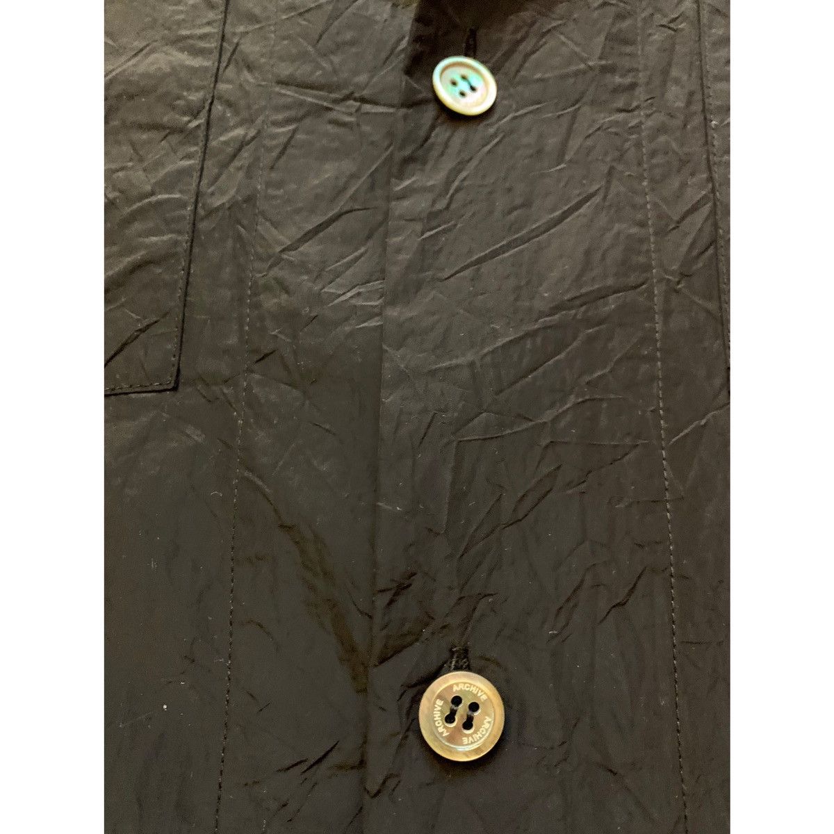 Totokaelo Archive Totokaelo Archive Black Crinkle Japanese Nylon Shirt Size US M / EU 48-50 / 2 - 2 Thumbnail
