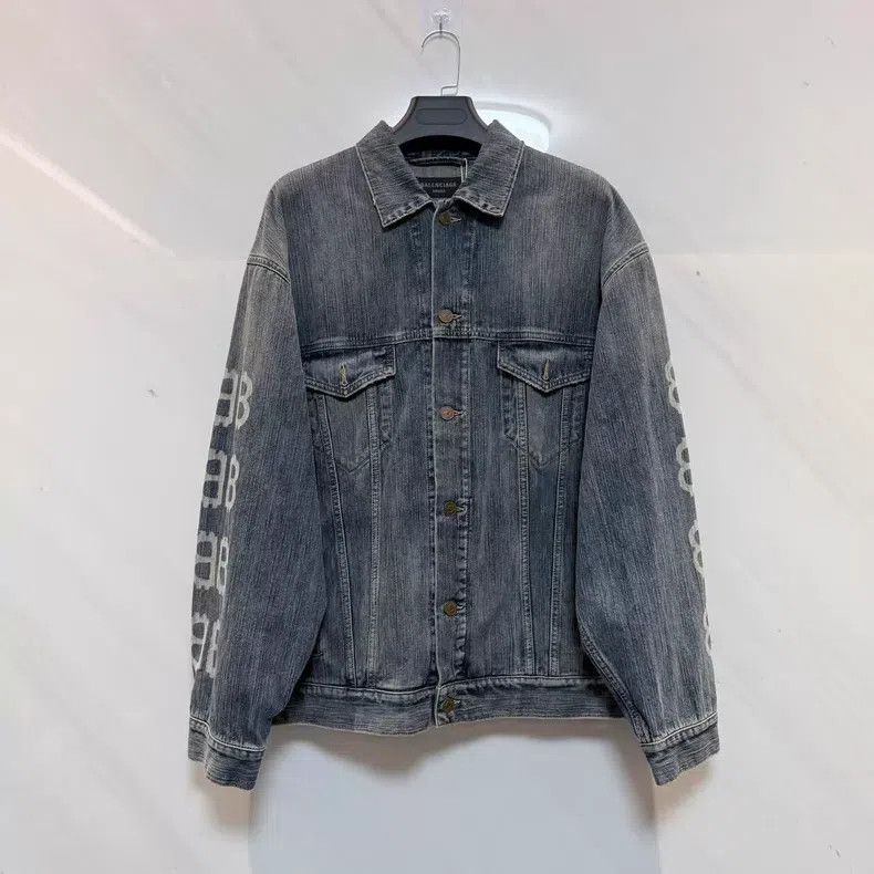 Balenciaga Balenciaga Denim Track Jacket Sporty B | Grailed