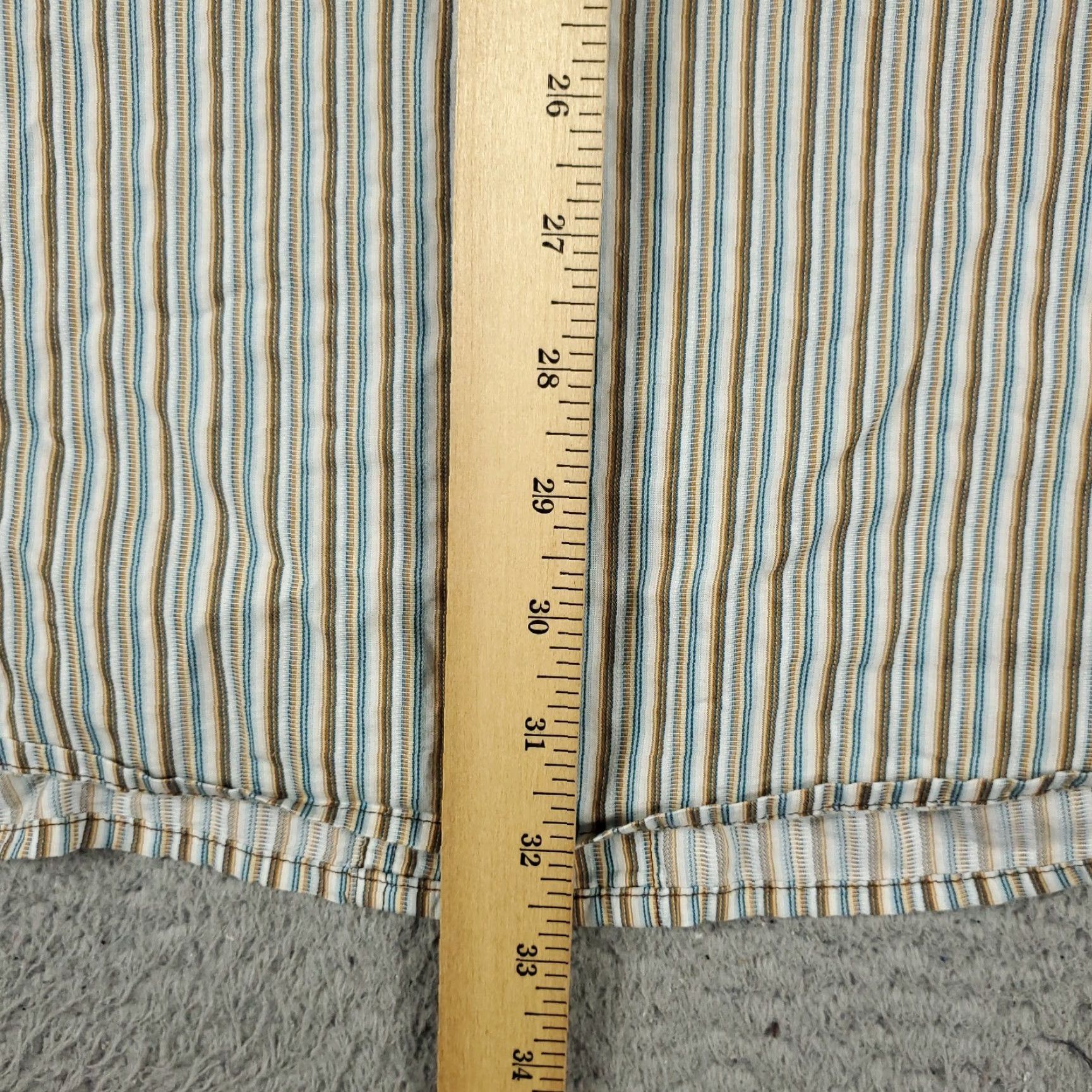 Tommy Bahama Tommy Bahama Shirt Mens 2XL Striped Button-Up Long Sleeve Beige Blue Cotton Casual Shirt Mens 2XL Size US XXL / EU 58 / 5 - 5 Thumbnail