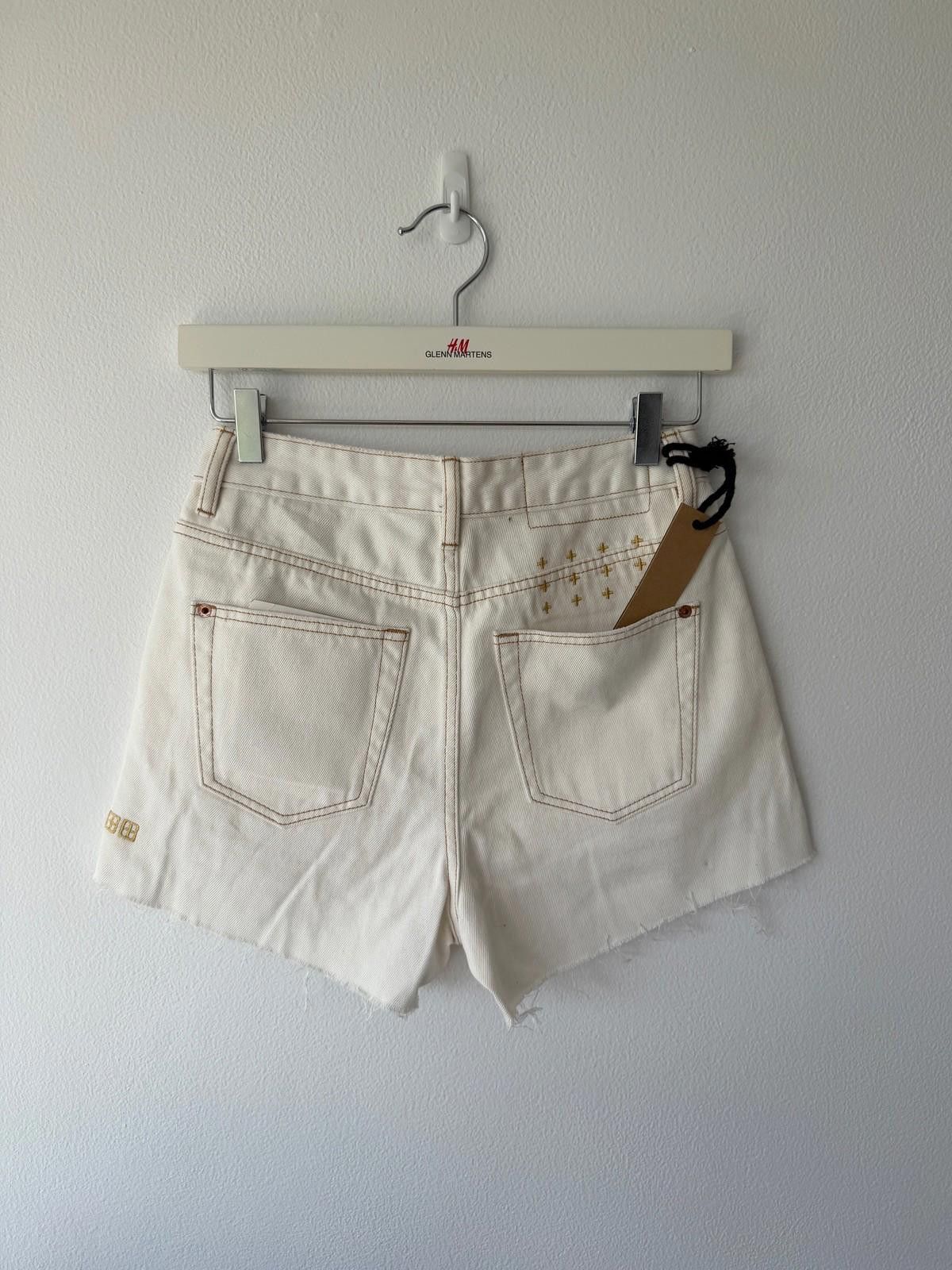 Ksubi new ksubi womens denim rise n hi shorts gold white 26 8 Size 26" / US 2 / IT 38 - 1 Thumbnail
