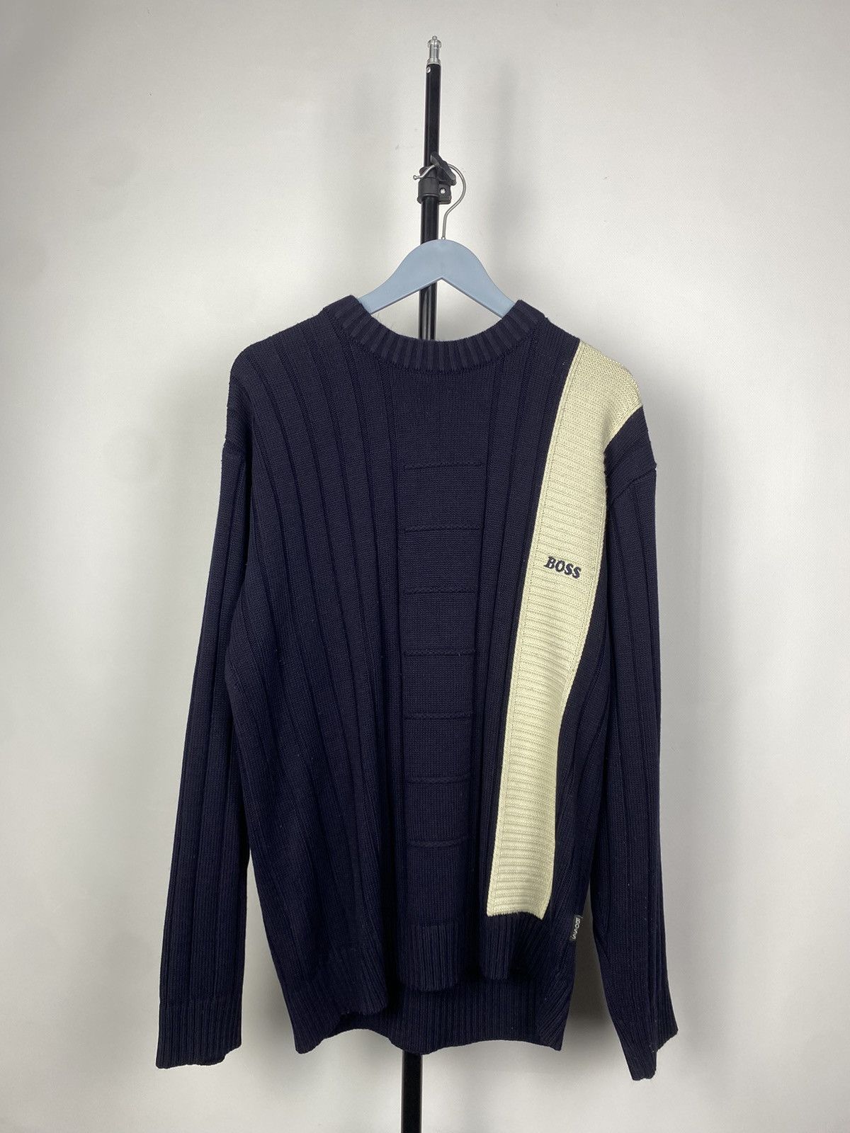 Designer × Hugo Boss × Vintage Vintage 90s Hugo boss knit sweater Size US L / EU 52-54 / 3 - 1 Thumbnail